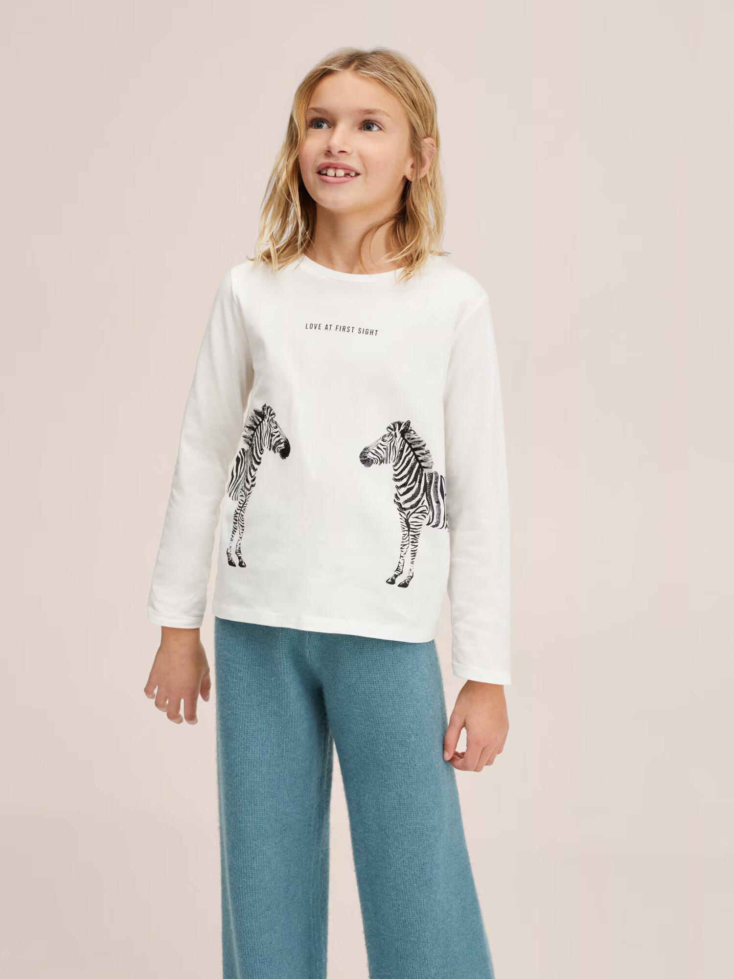 MANGO KIDS Tricou 'ANIMALS' negru / alb murdar - Pled.ro