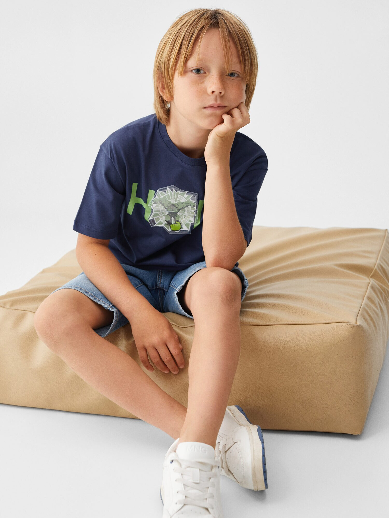 MANGO KIDS Tricou 'Aquahero' bleumarin / verde / alb - Pled.ro