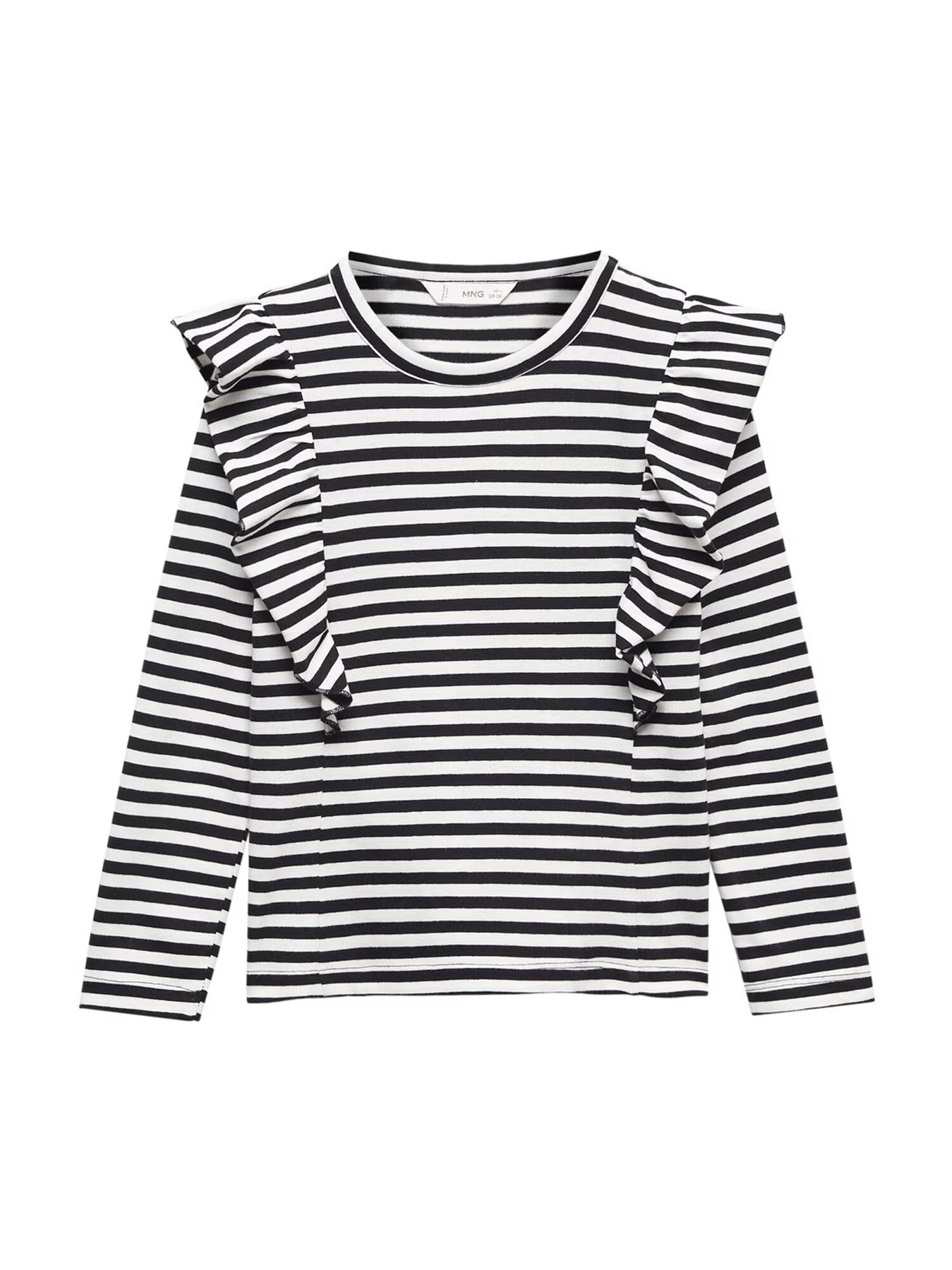 MANGO KIDS Tricou 'BIANCA' negru / alb - Pled.ro