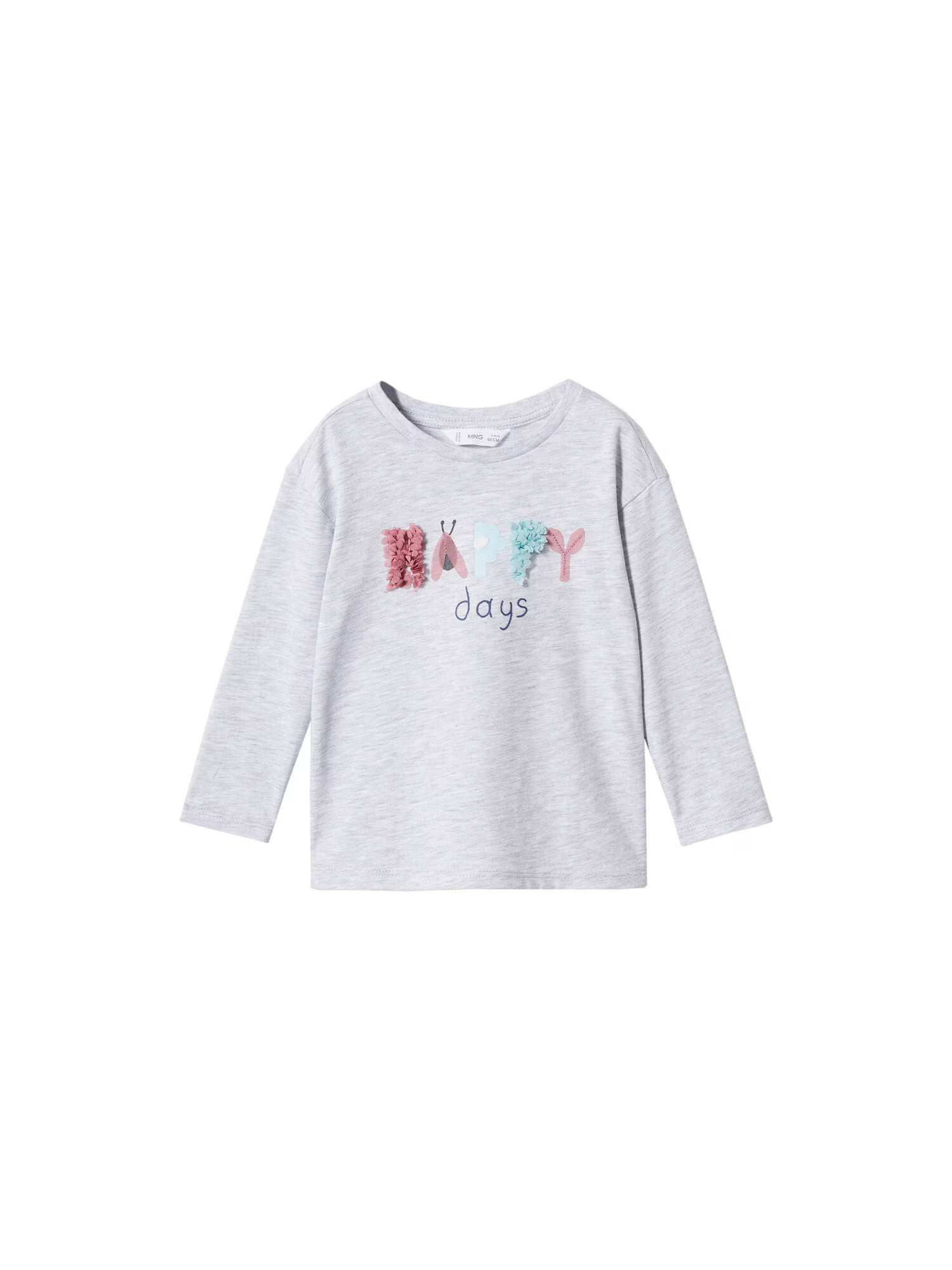 MANGO KIDS Tricou 'CUPCAKE' gri deschis / verde jad / rosé / alb - Pled.ro