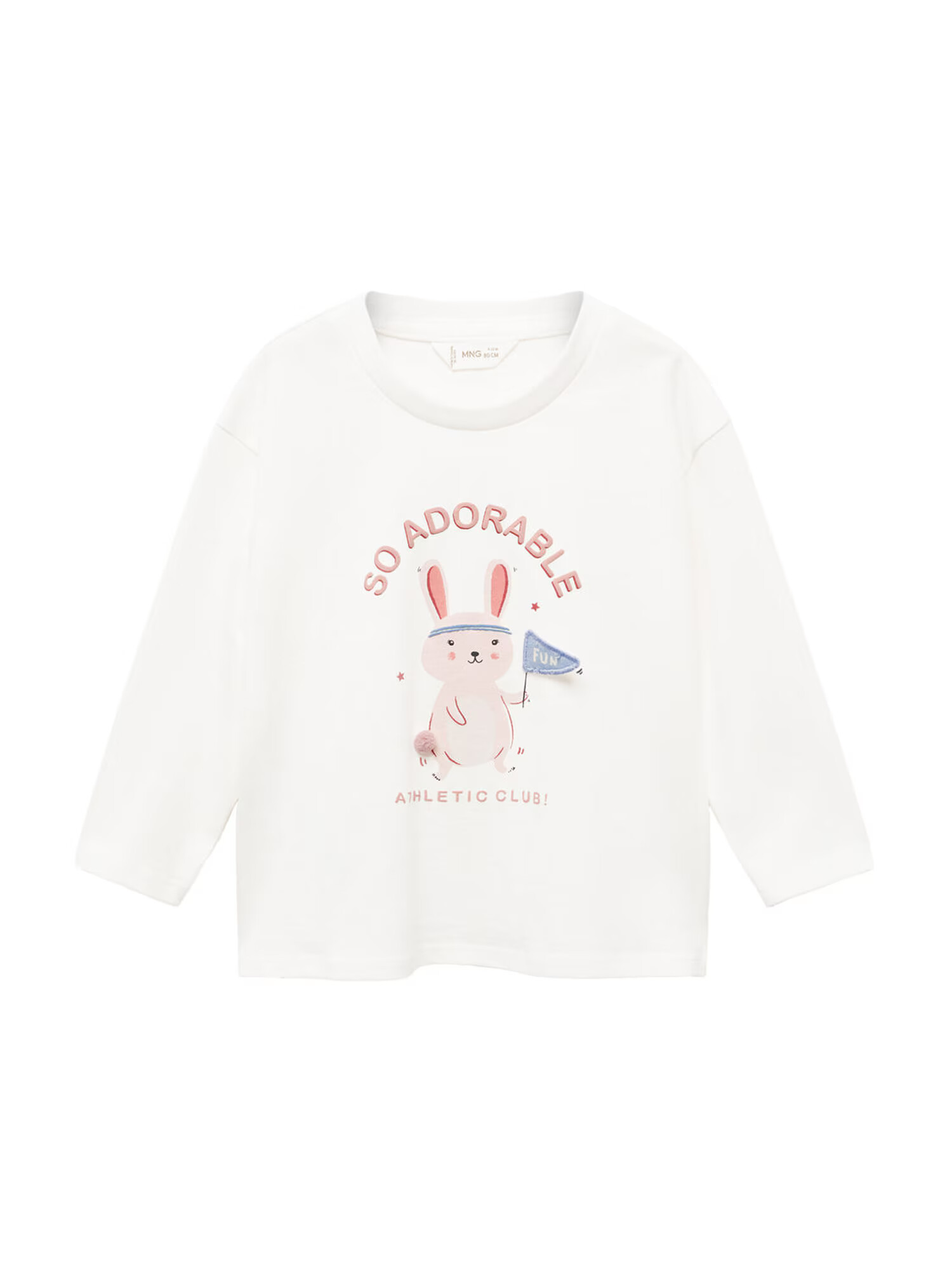 MANGO KIDS Tricou ecru / albastru deschis / roz - Pled.ro