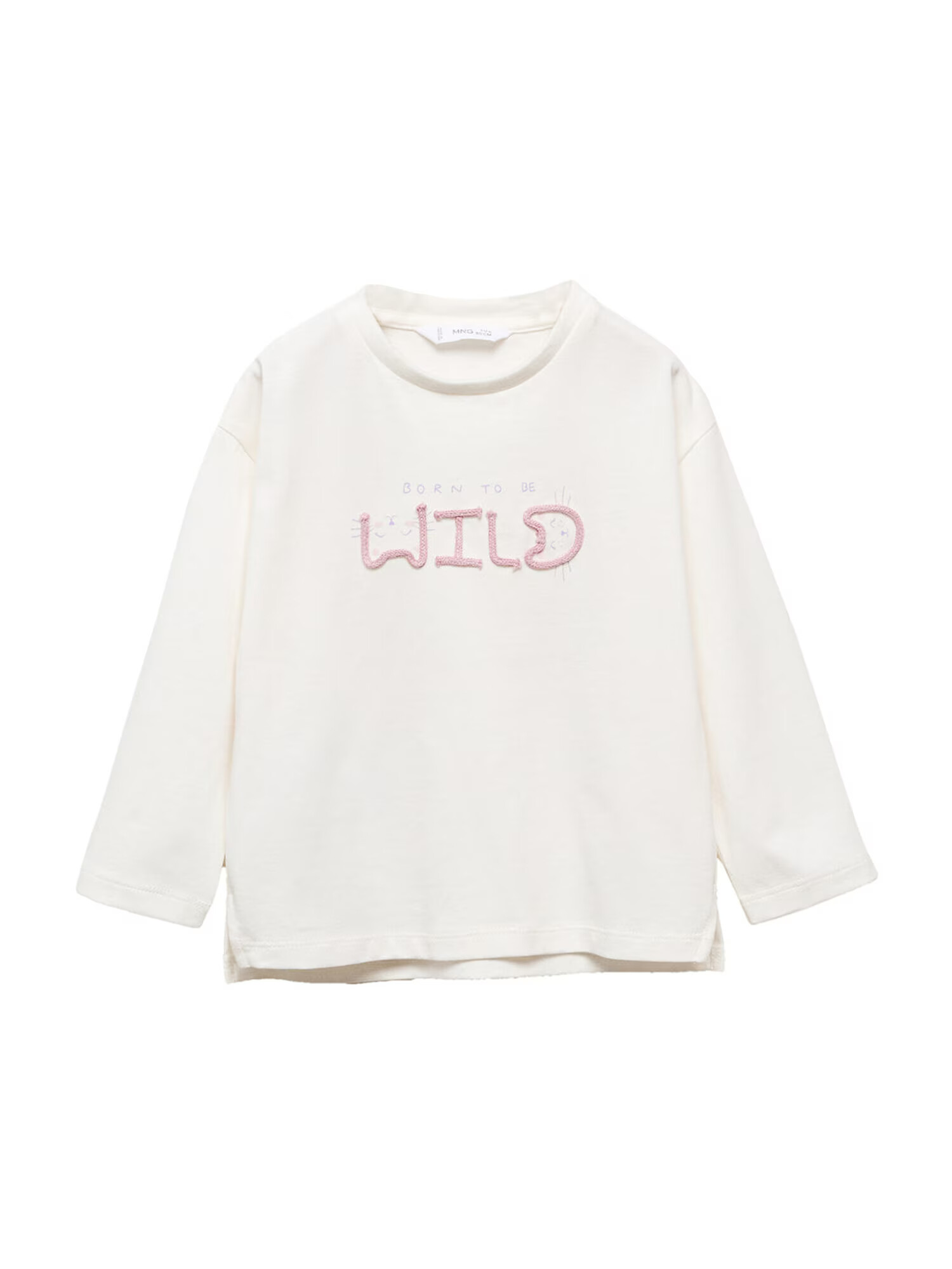 MANGO KIDS Tricou ecru / mov deschis - Pled.ro