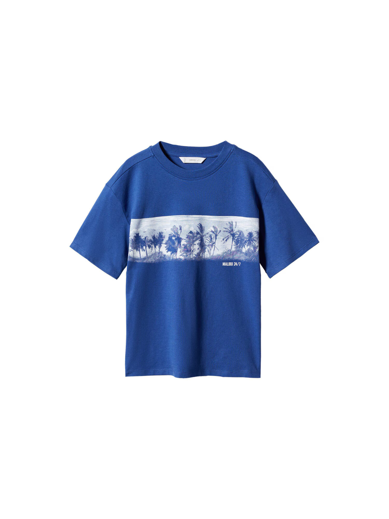 MANGO KIDS Tricou 'FRANJI' albastru cobalt / albastru porumbel / alb - Pled.ro