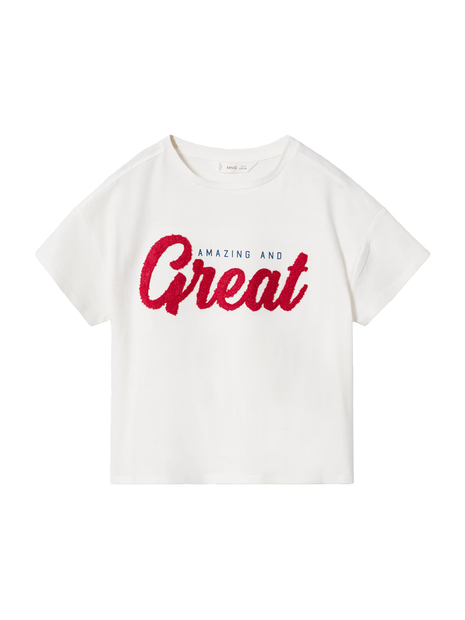 MANGO KIDS Tricou 'GREATMC' roșu / negru / alb lână - Pled.ro