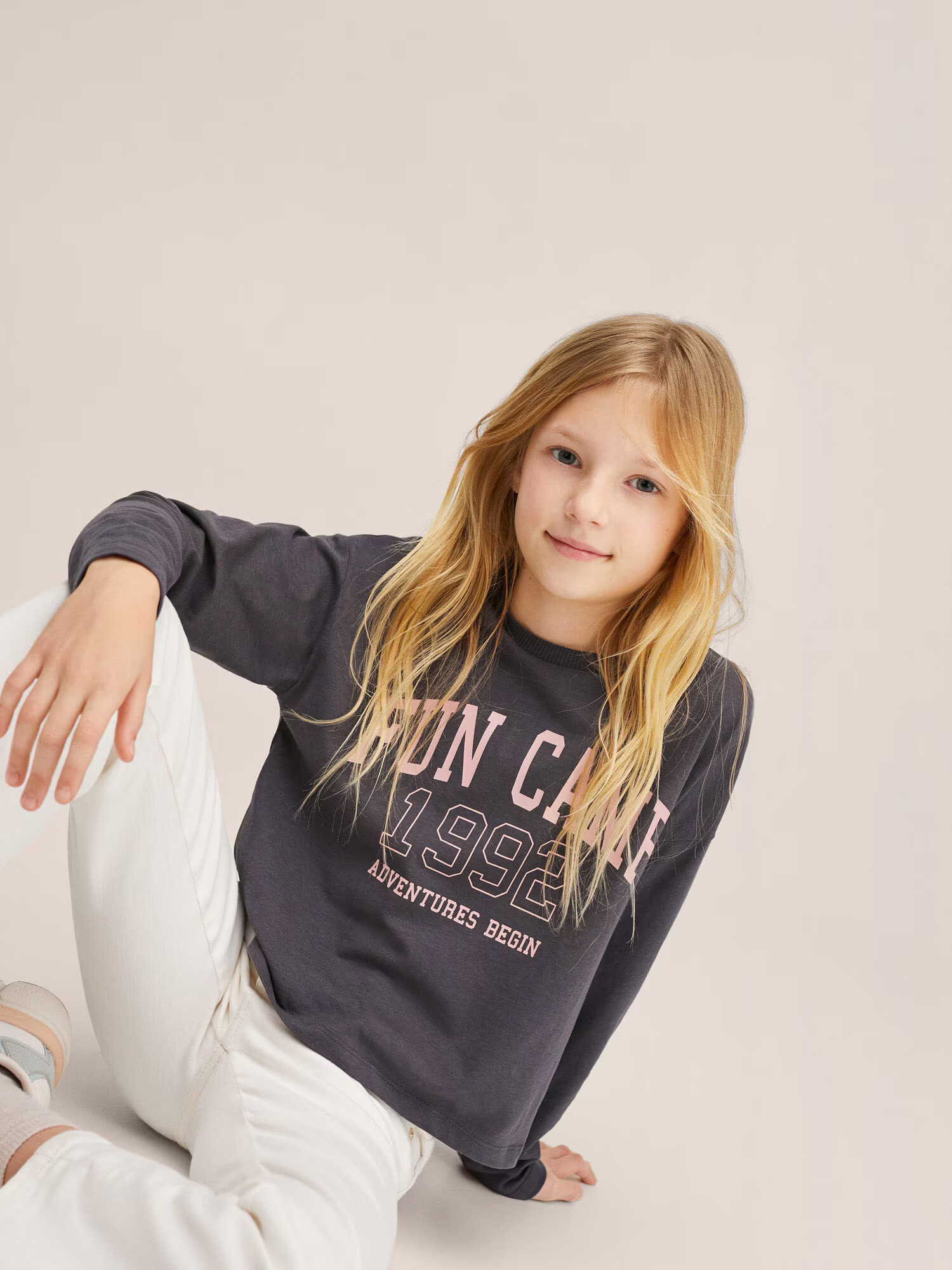 MANGO KIDS Tricou gri metalic / roz - Pled.ro