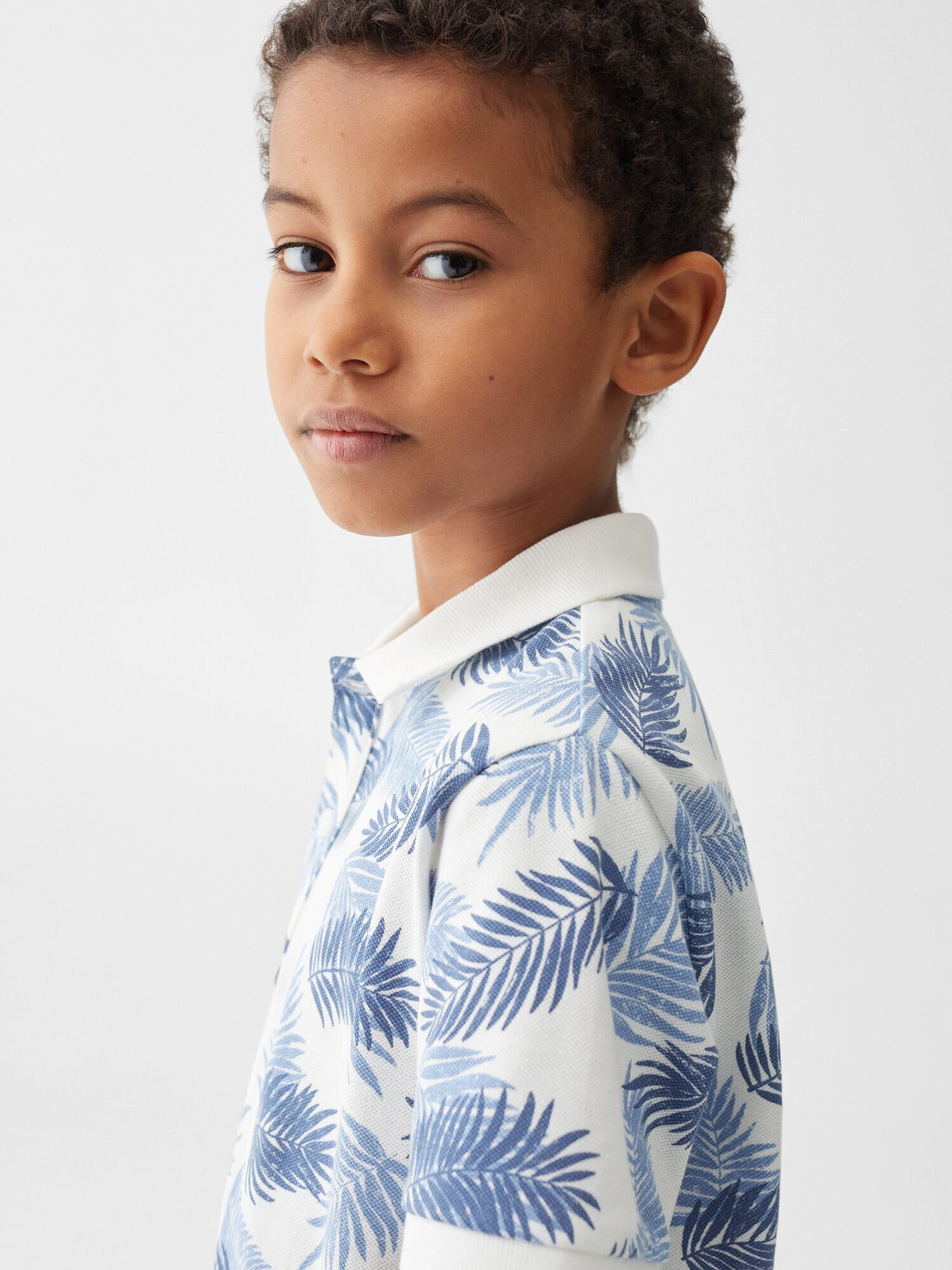 MANGO KIDS Tricou 'JAVIER4P' ecru / bleumarin / albastru deschis - Pled.ro