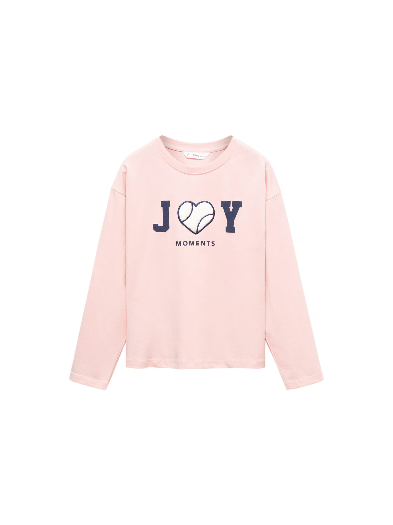 MANGO KIDS Tricou 'JOY' roz / negru / alb - Pled.ro