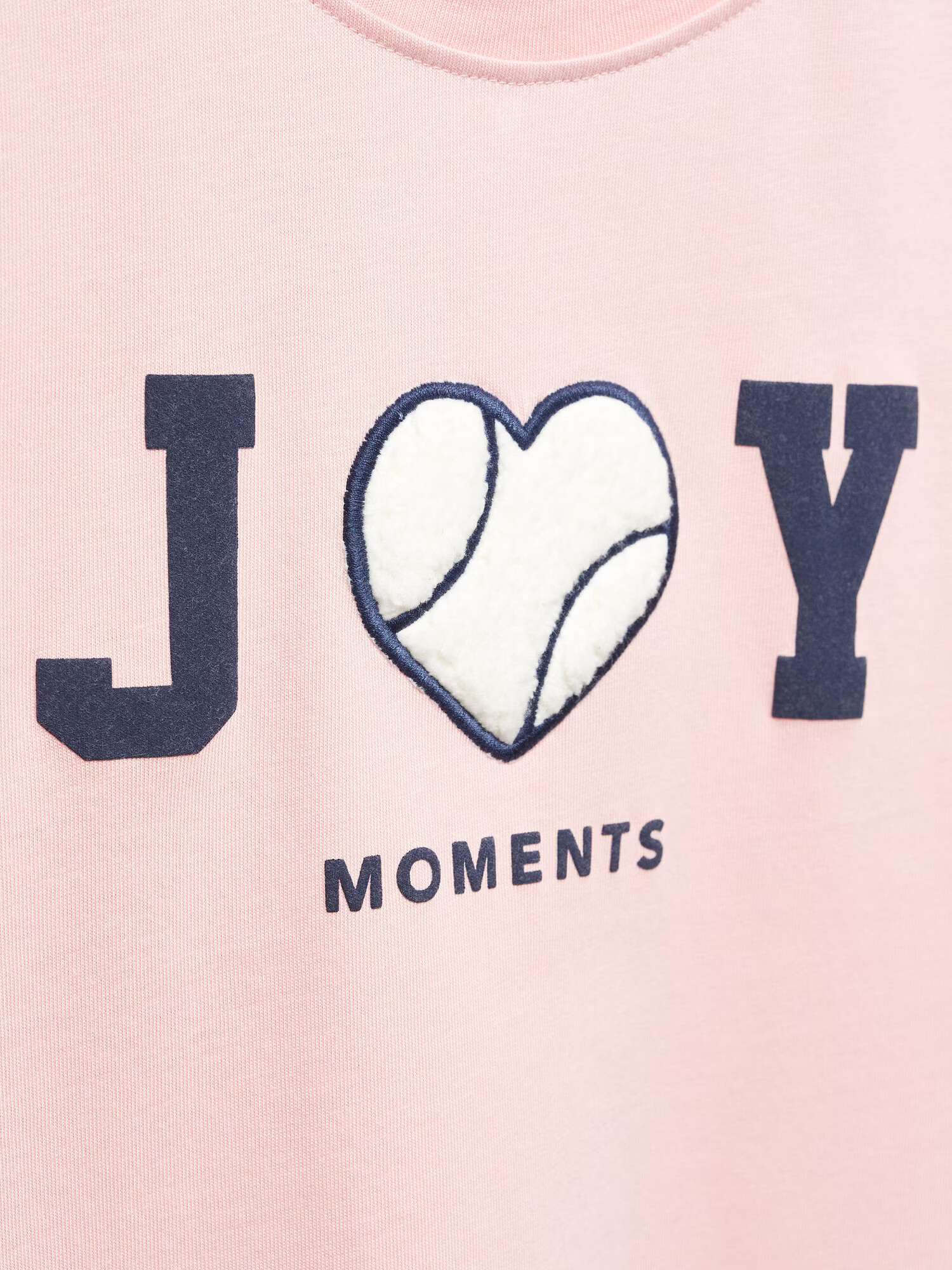 MANGO KIDS Tricou 'JOY' roz / negru / alb - Pled.ro