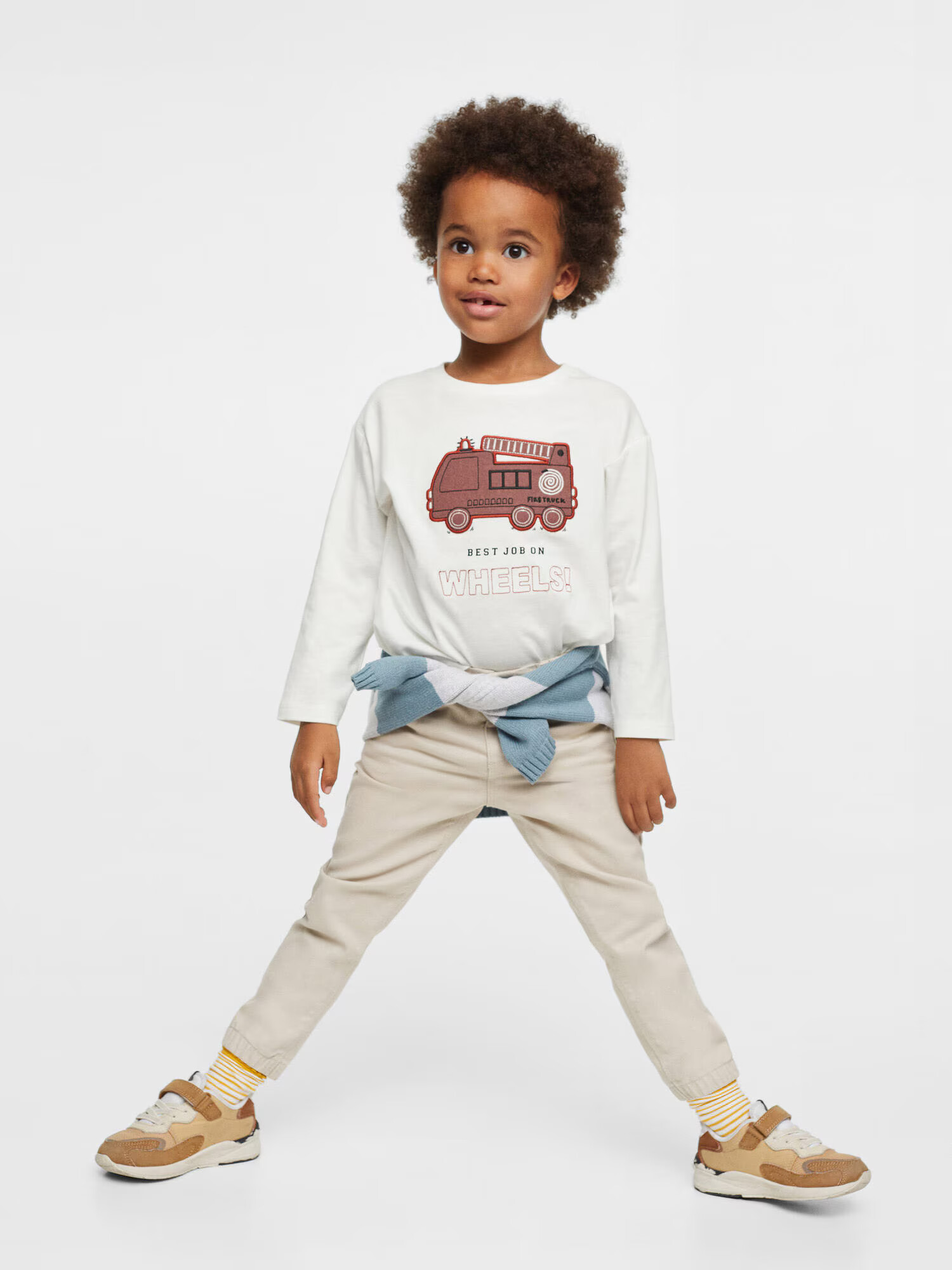 MANGO KIDS Tricou maro / portocaliu închis / negru / alb natural - Pled.ro