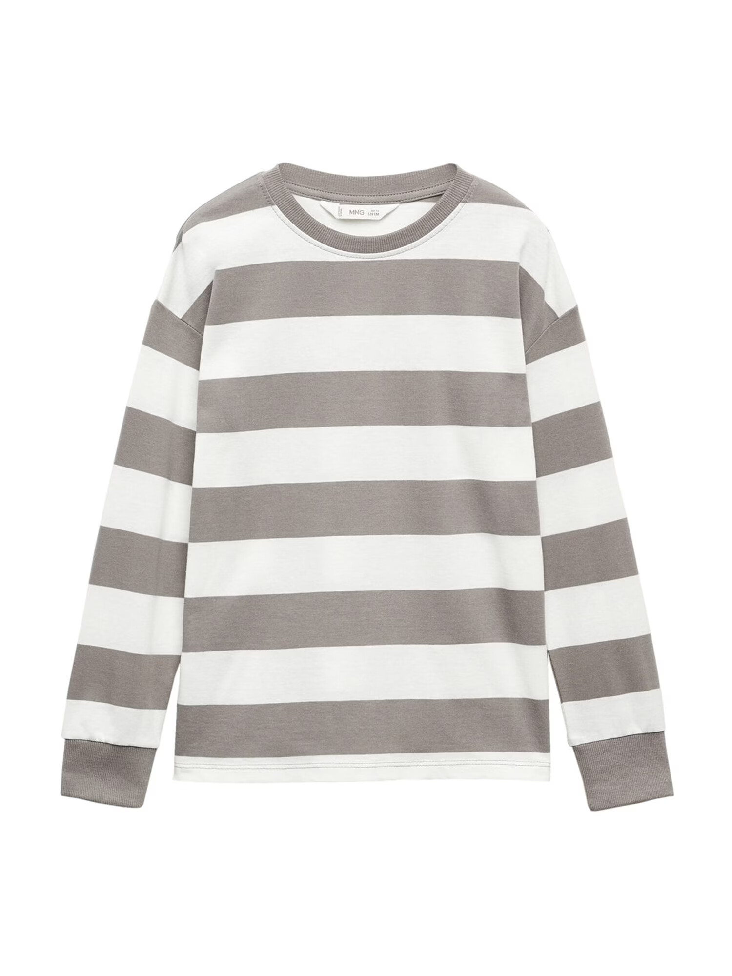 MANGO KIDS Tricou 'PAUL' gri / alb - Pled.ro