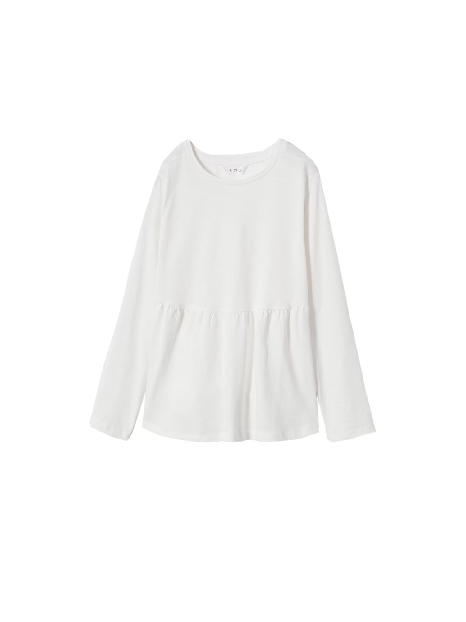 MANGO KIDS Tricou 'PEPLUM' alb - Pled.ro