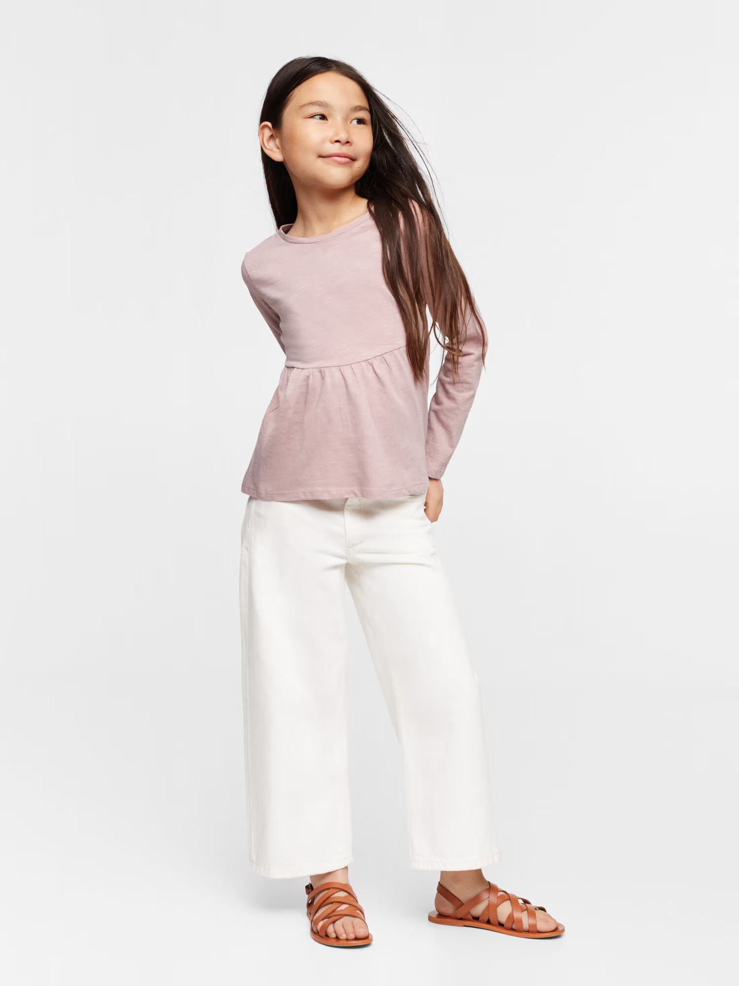 MANGO KIDS Tricou 'PEPLUM' roz - Pled.ro