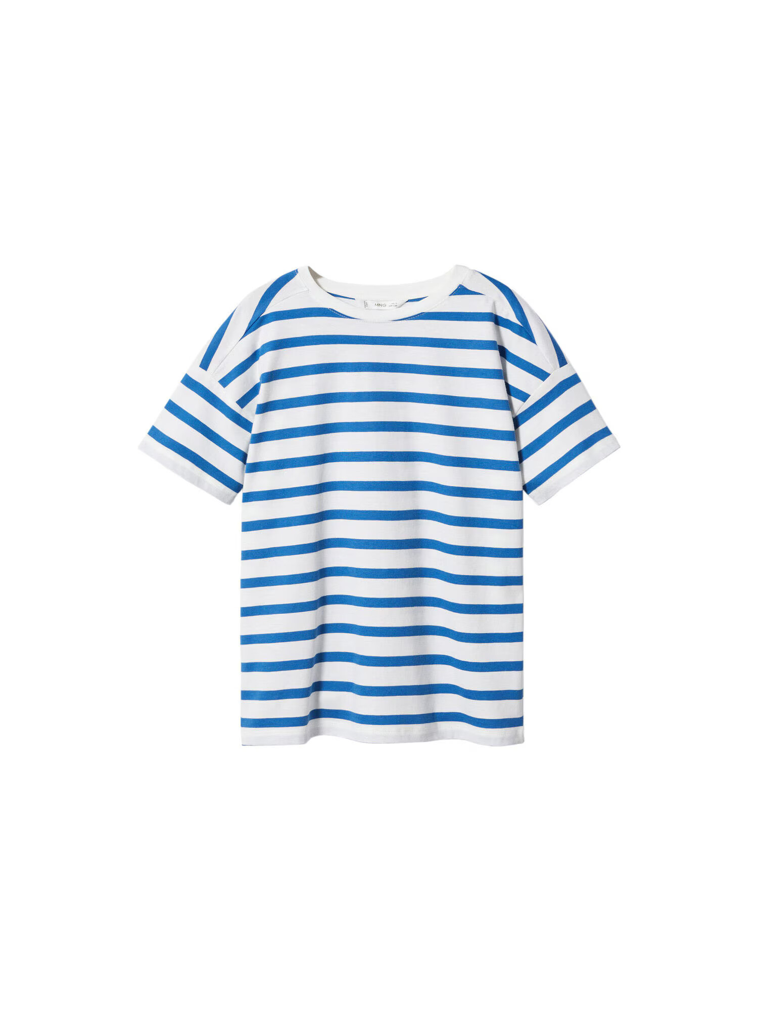 MANGO KIDS Tricou 'TIM' albastru / alb - Pled.ro