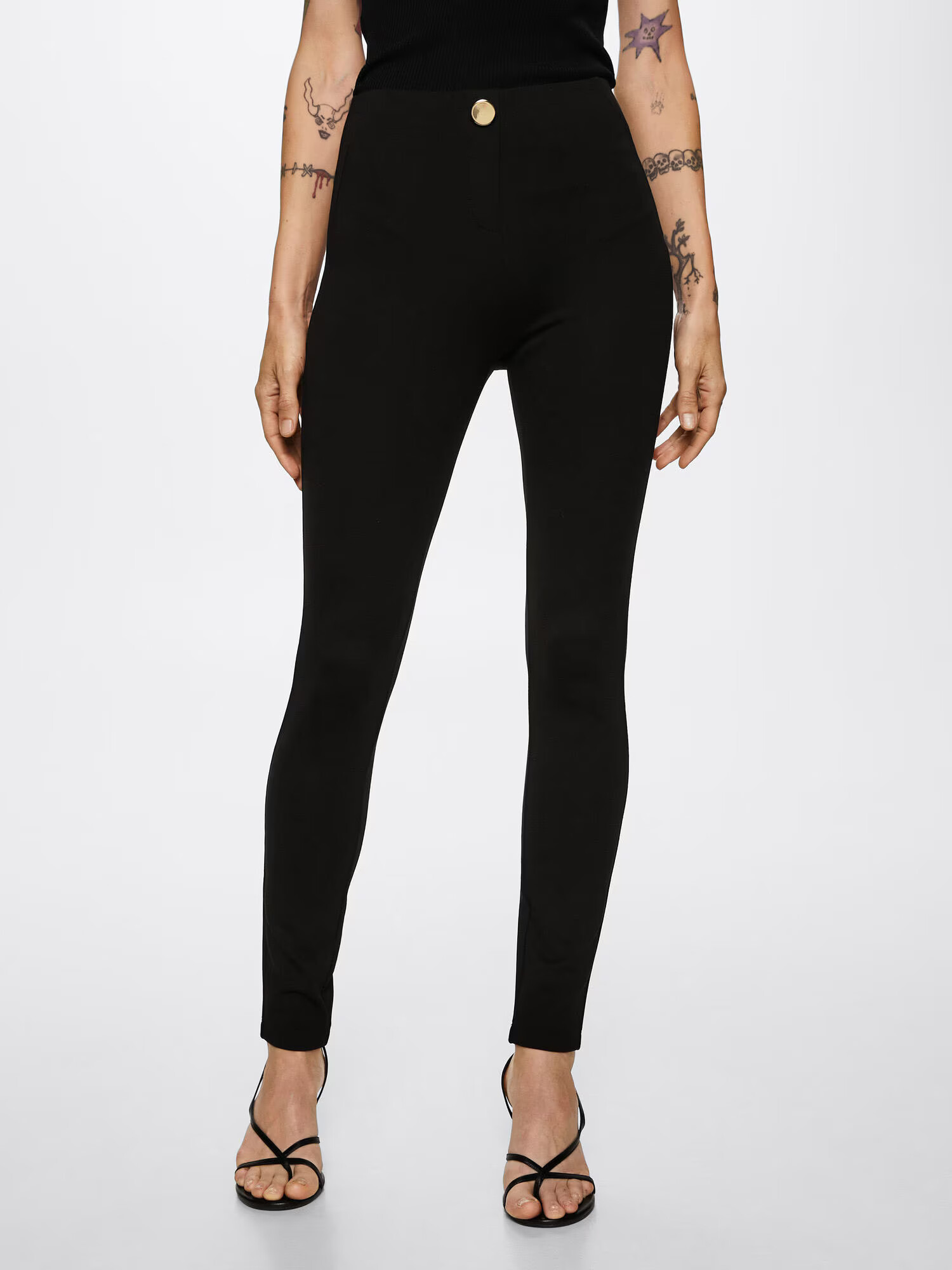 MANGO Leggings 'BLASA' negru - Pled.ro