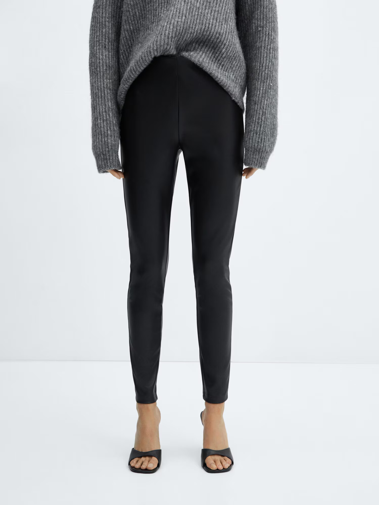 MANGO Leggings 'GROTO' negru - Pled.ro