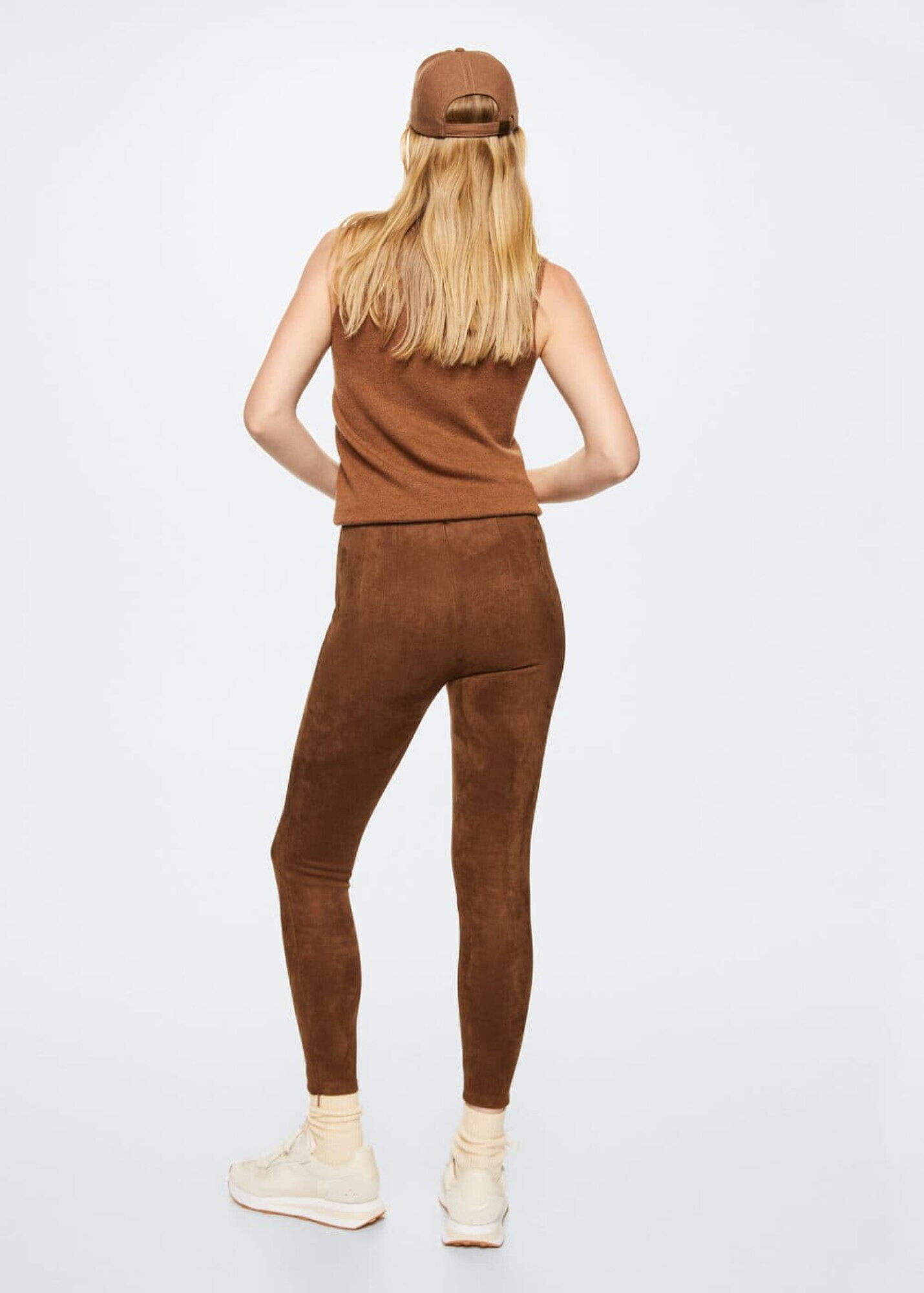 MANGO Leggings maro închis - Pled.ro