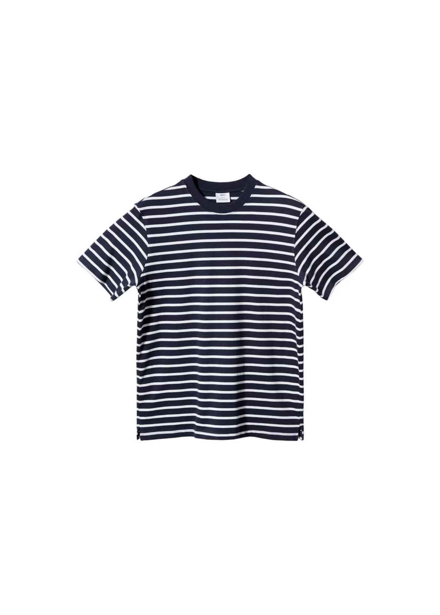 MANGO MAN Tricou bleumarin / alb - Pled.ro