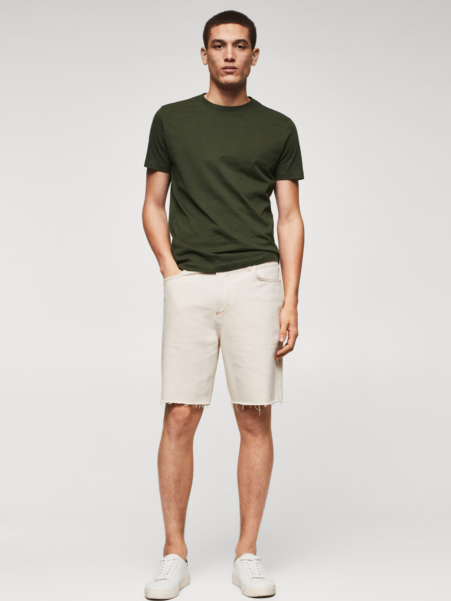 MANGO MAN Tricou 'CHERLO' verde pin - Pled.ro