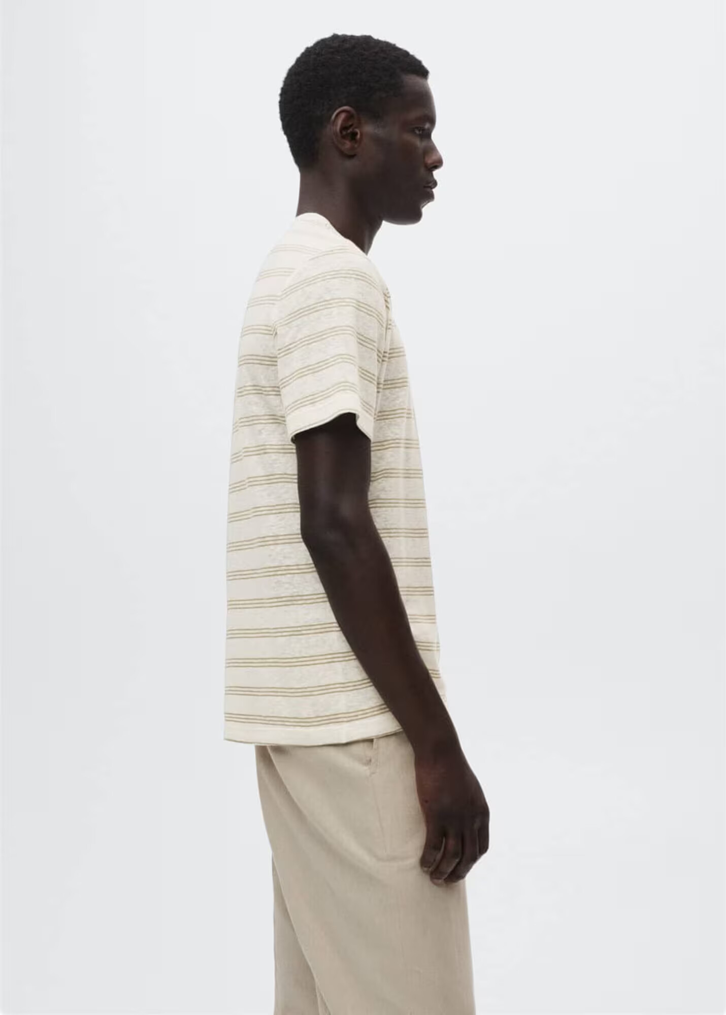 MANGO MAN Tricou 'Limar' gri / alb amestacat - Pled.ro