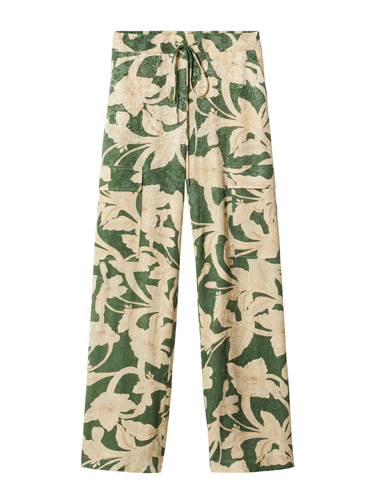 MANGO Pantaloni bej / verde - Pled.ro