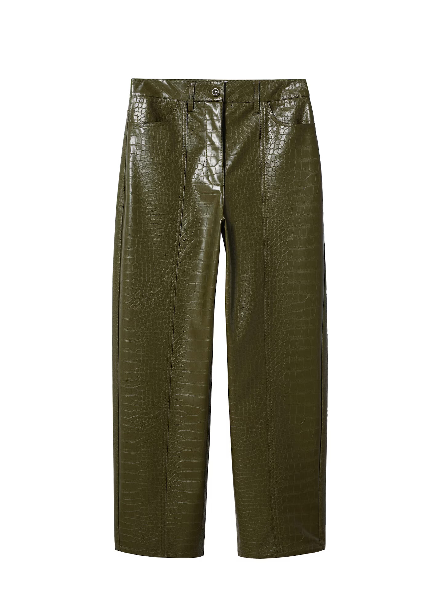 MANGO Pantaloni 'Croco' kaki - Pled.ro