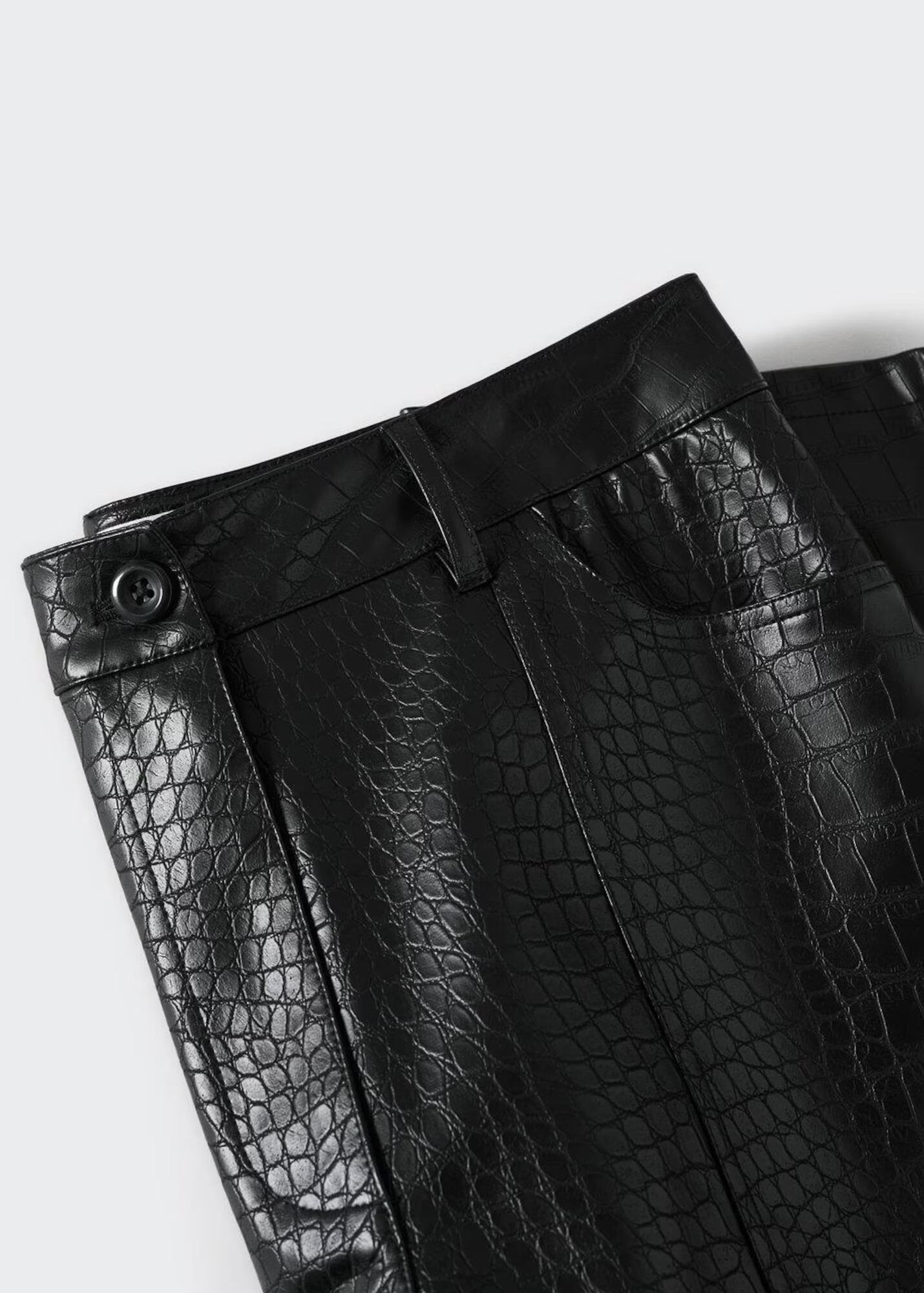 MANGO Pantaloni 'Croco' negru - Pled.ro