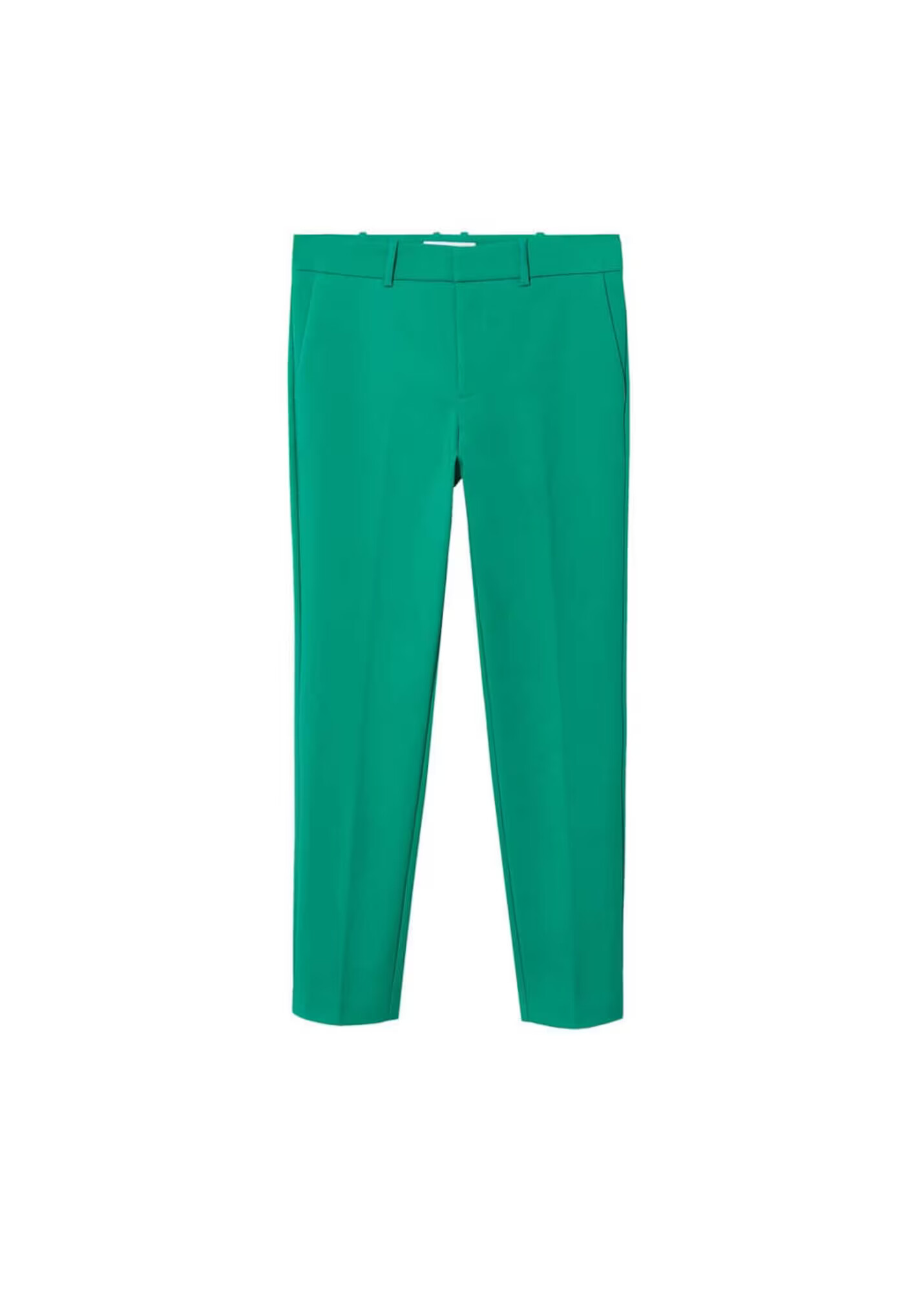 MANGO Pantaloni cu dungă 'Cofi' verde jad - Pled.ro