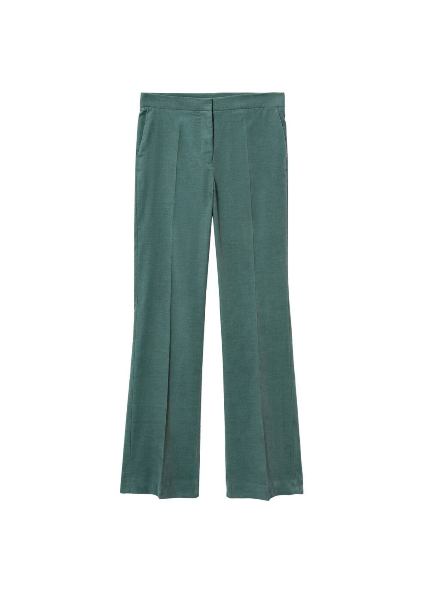 MANGO Pantaloni cu dungă 'Higalia' verde jad - Pled.ro