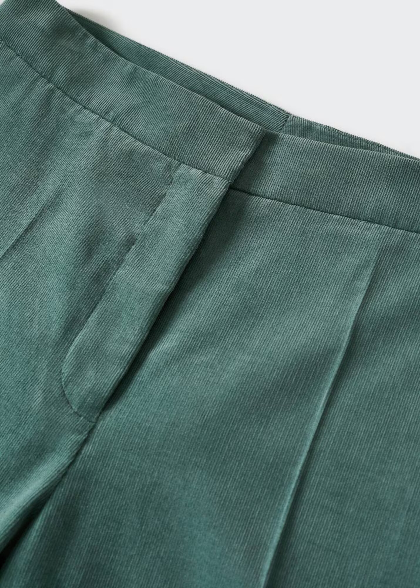 MANGO Pantaloni cu dungă 'Higalia' verde jad - Pled.ro