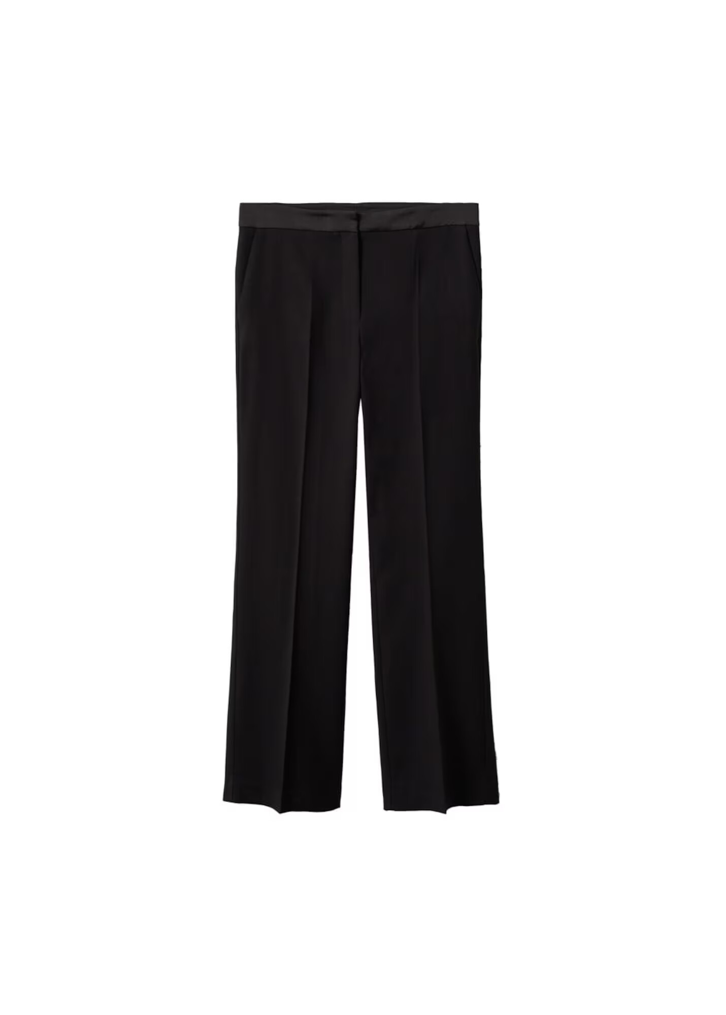 MANGO Pantaloni cu dungă negru - Pled.ro