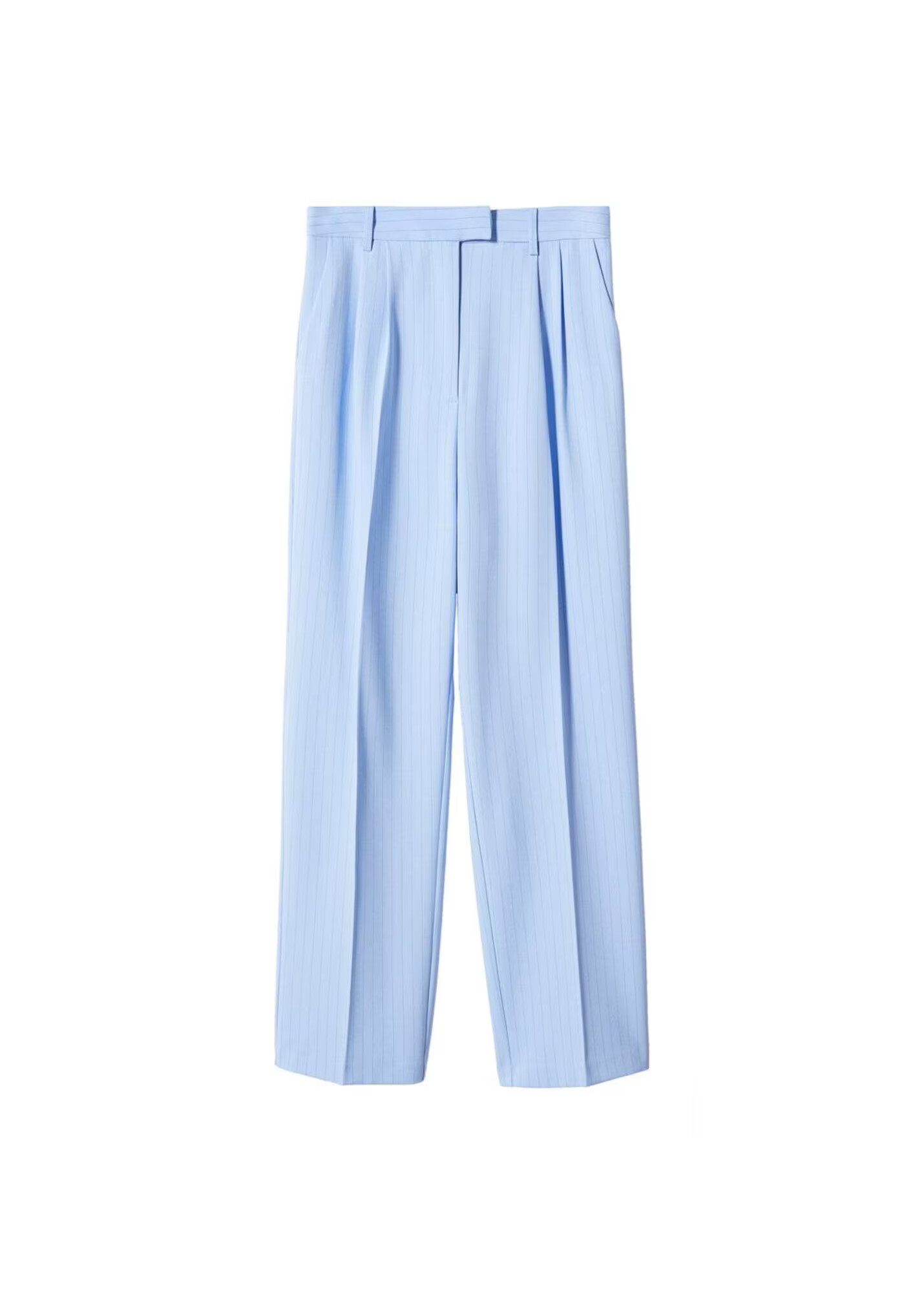 MANGO Pantaloni cu dungă 'Nube' albastru pastel / albastru deschis - Pled.ro