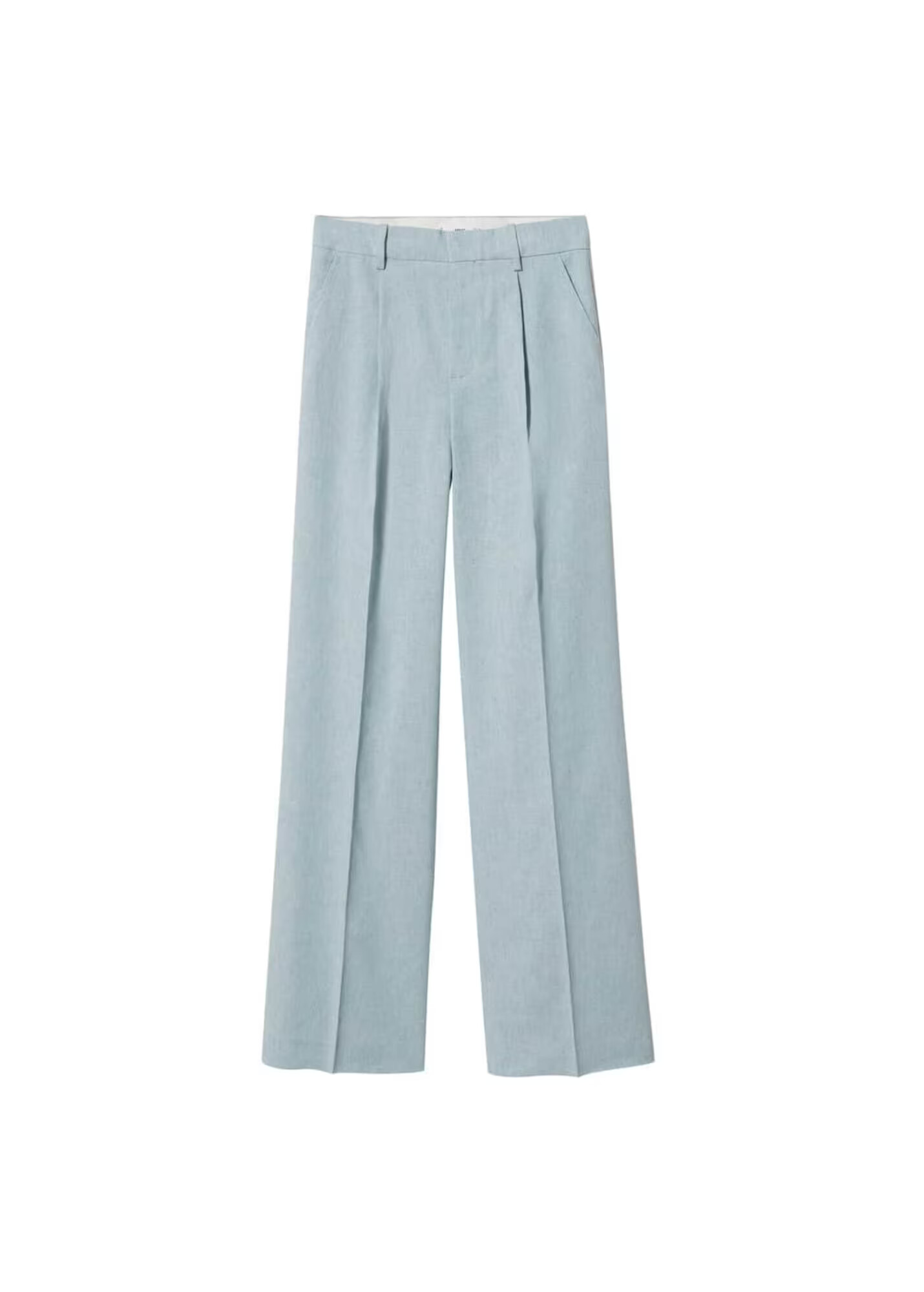 MANGO Pantaloni cu dungă 'Tomy' albastru pastel - Pled.ro