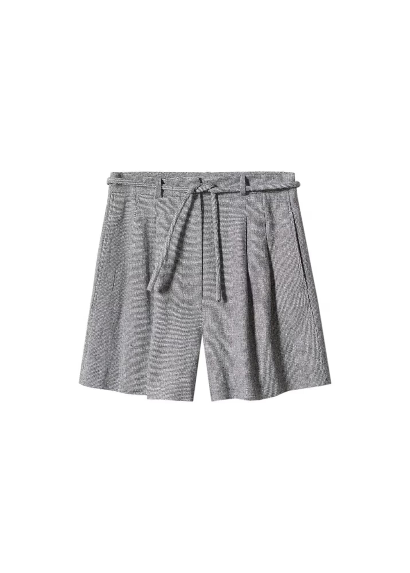 MANGO Pantaloni cutați 'Farah' gri metalic / alb murdar - Pled.ro