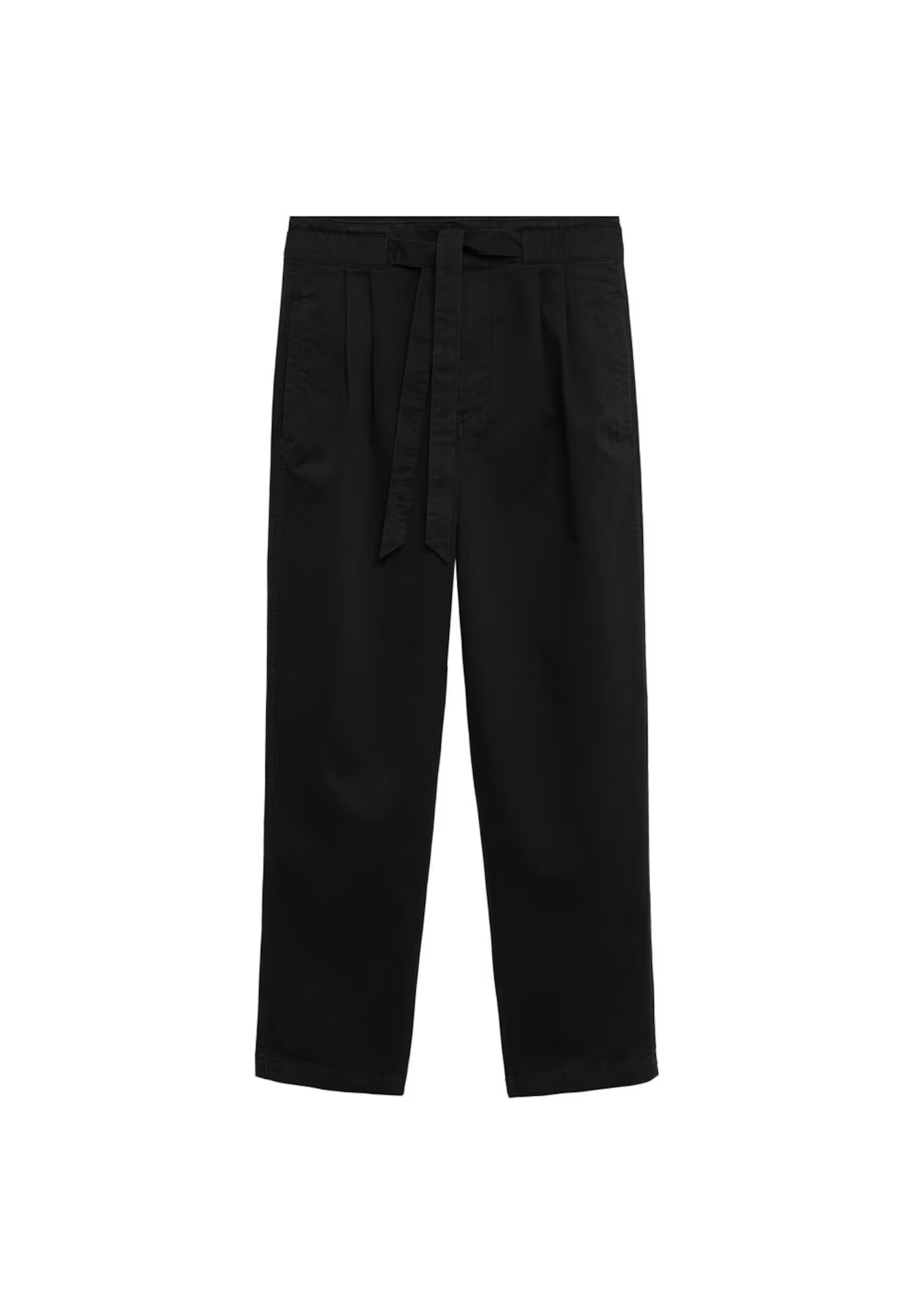 MANGO Pantaloni cutați negru - Pled.ro