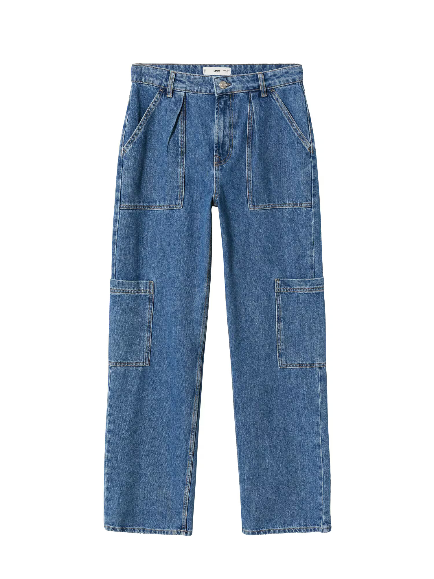 MANGO Pantaloni eleganți 'NURIA' albastru denim - Pled.ro