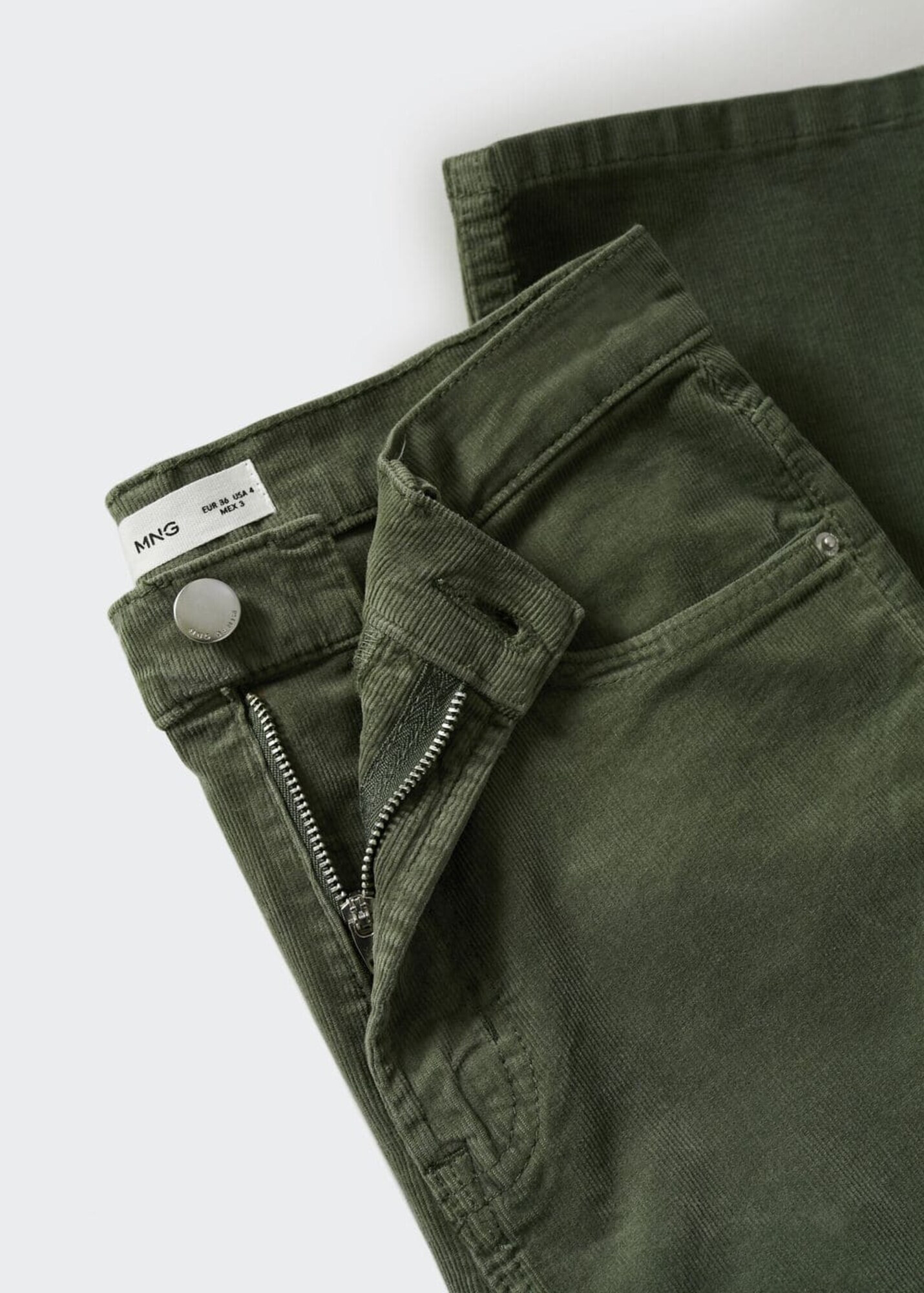 MANGO Pantaloni eleganți verde - Pled.ro