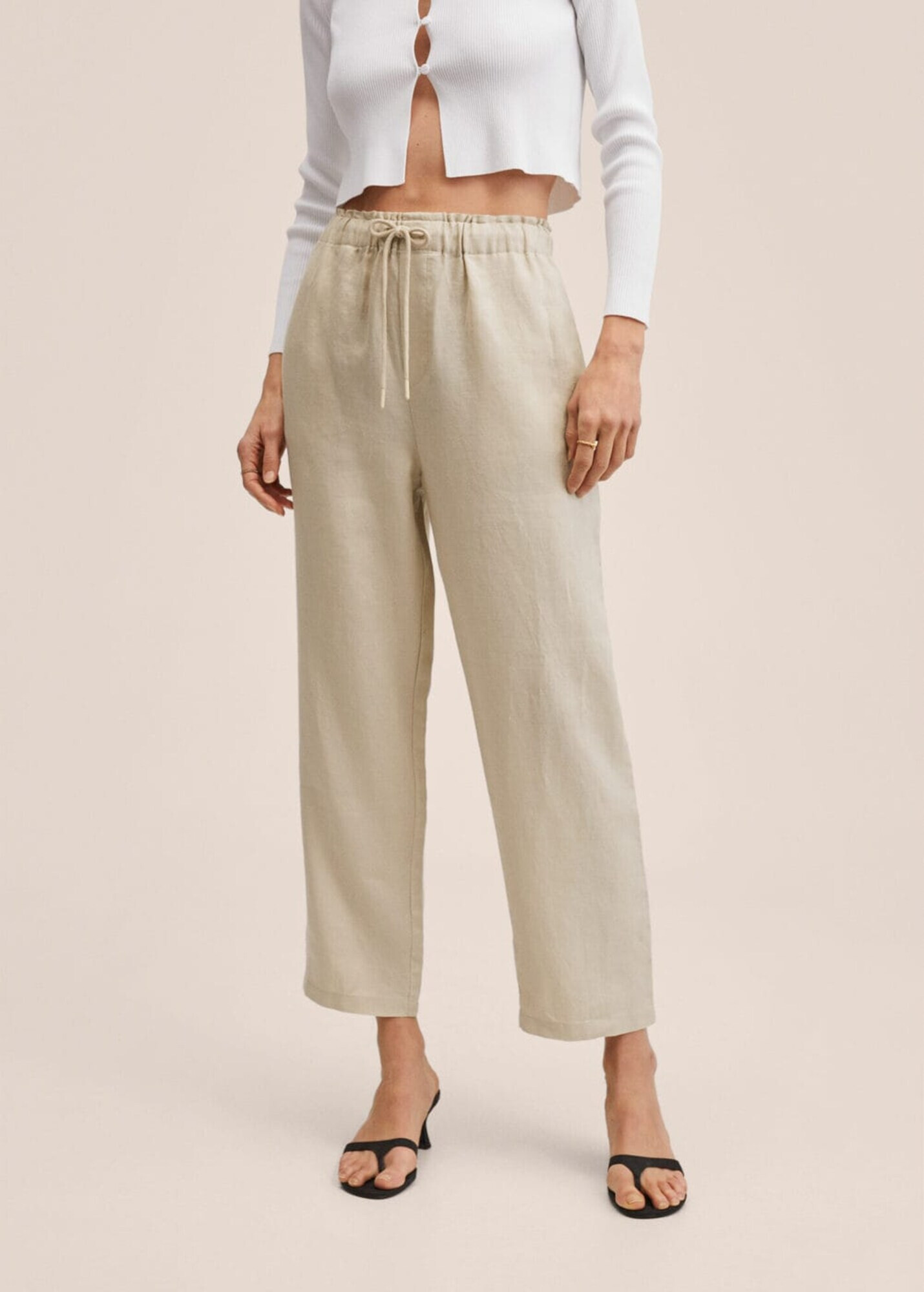 MANGO Pantaloni gri deschis - Pled.ro