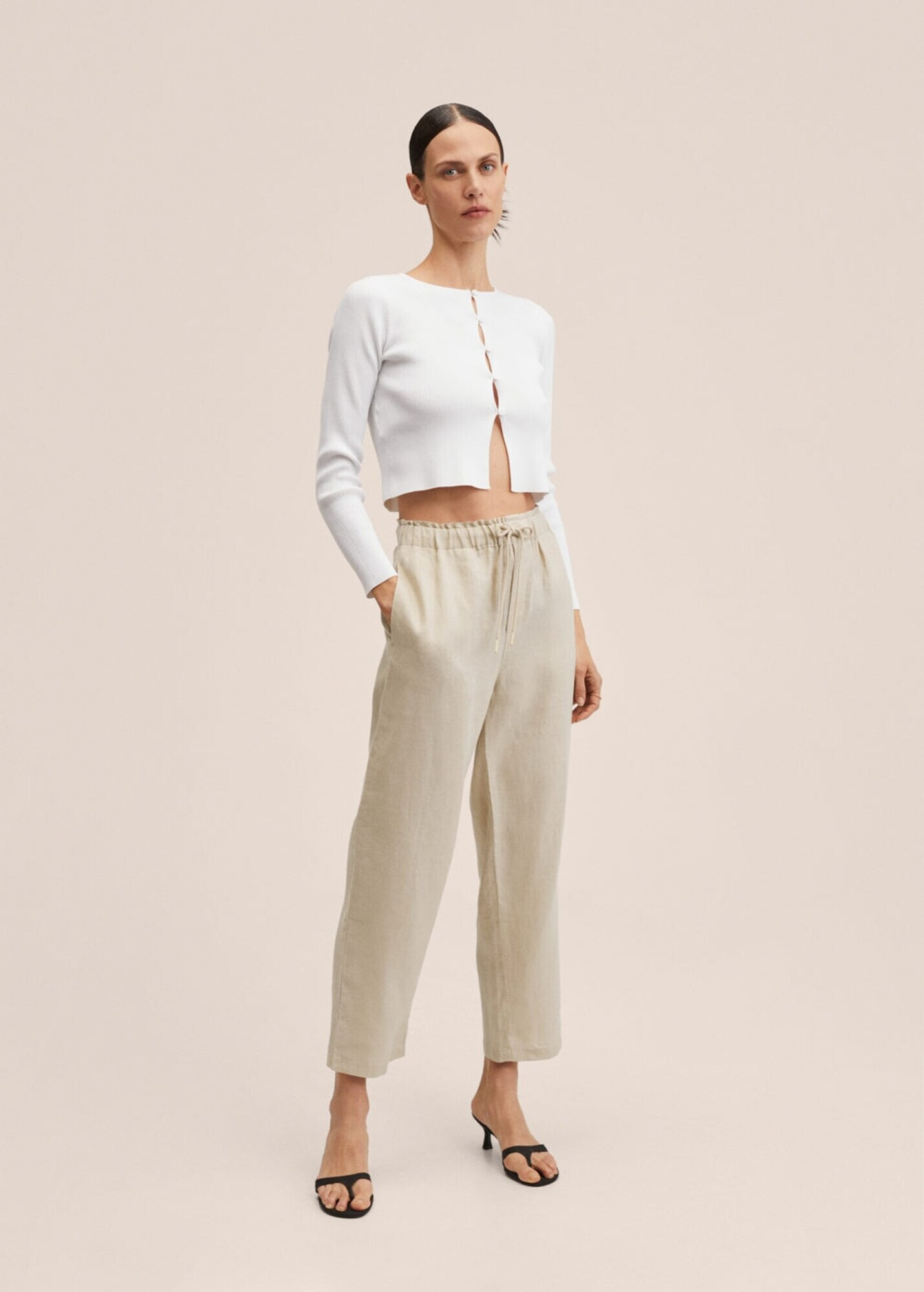 MANGO Pantaloni gri deschis - Pled.ro