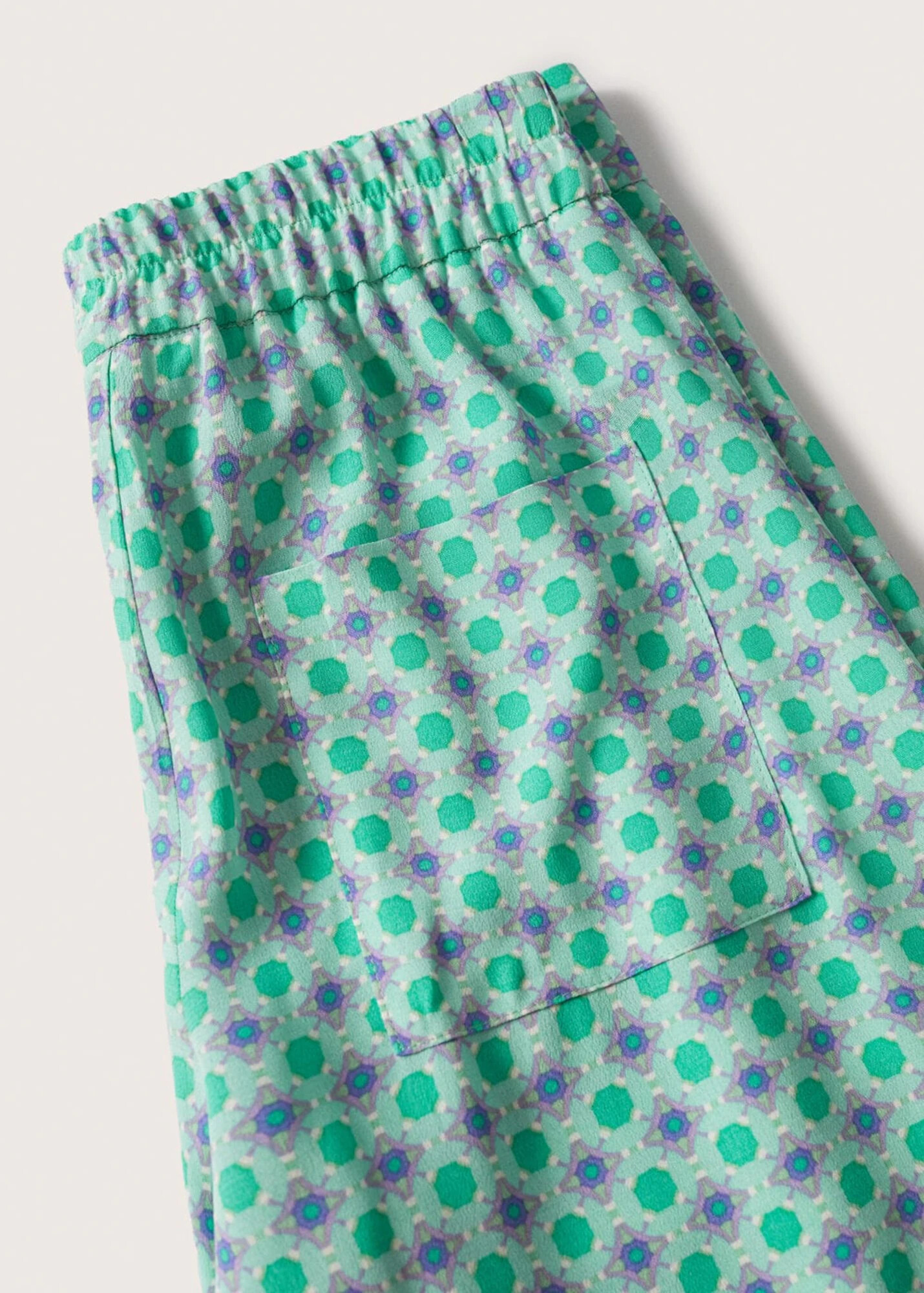 MANGO Pantaloni 'Jaipur' albastru / gri / verde / verde deschis - Pled.ro