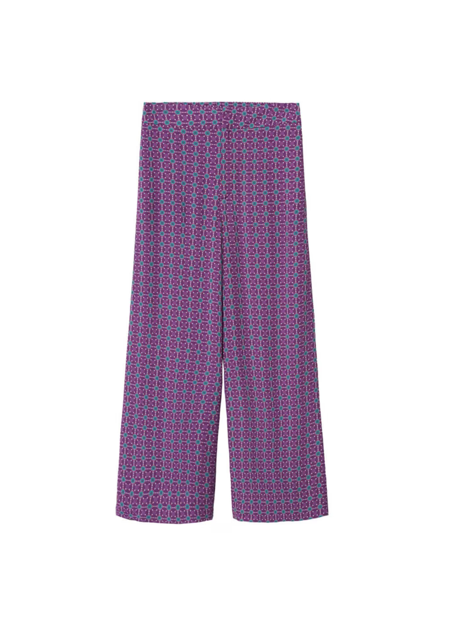 MANGO Pantaloni 'Jaipur' turcoaz / lila / roz / alb - Pled.ro