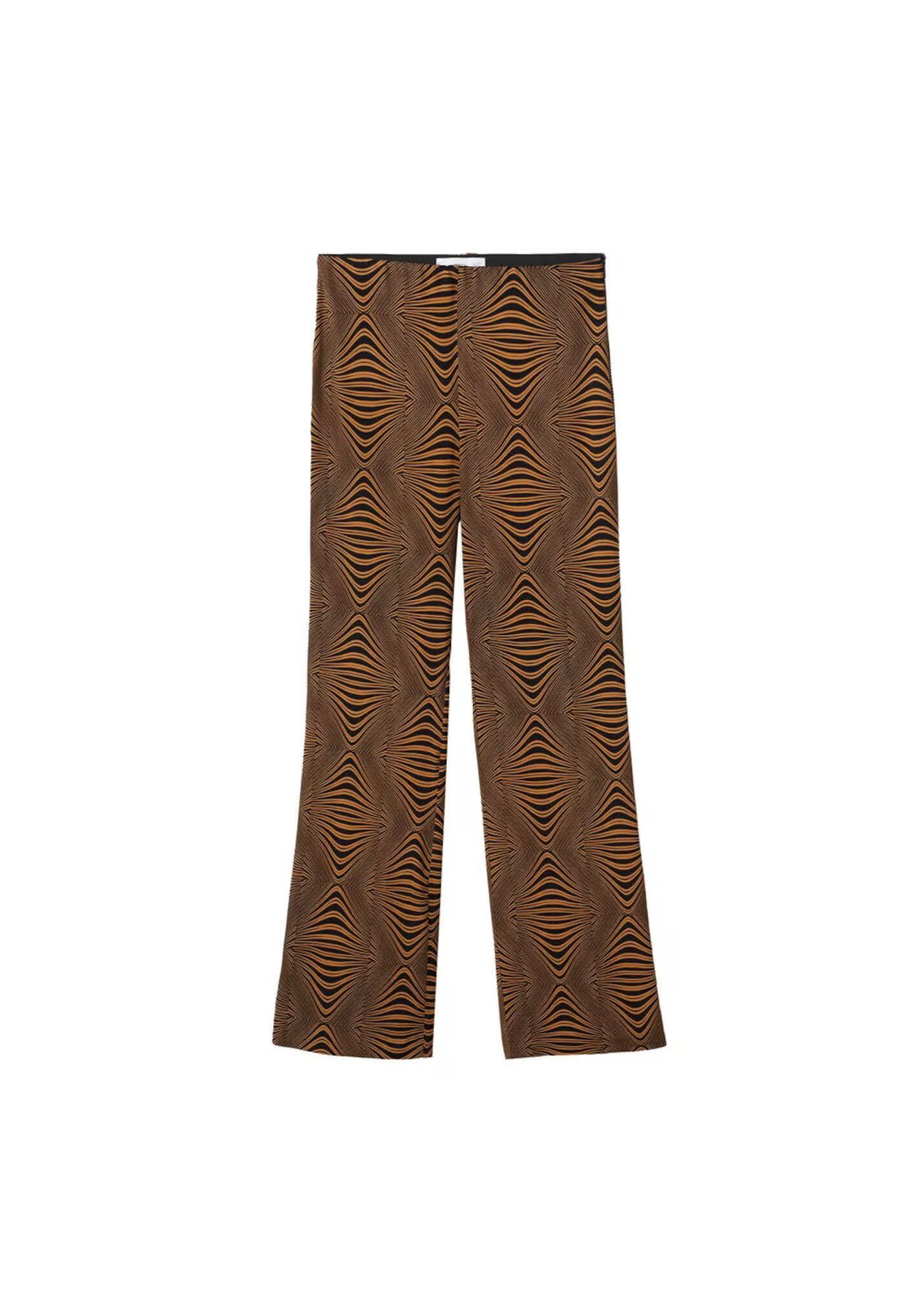 MANGO Pantaloni 'Leona' ocru / negru - Pled.ro