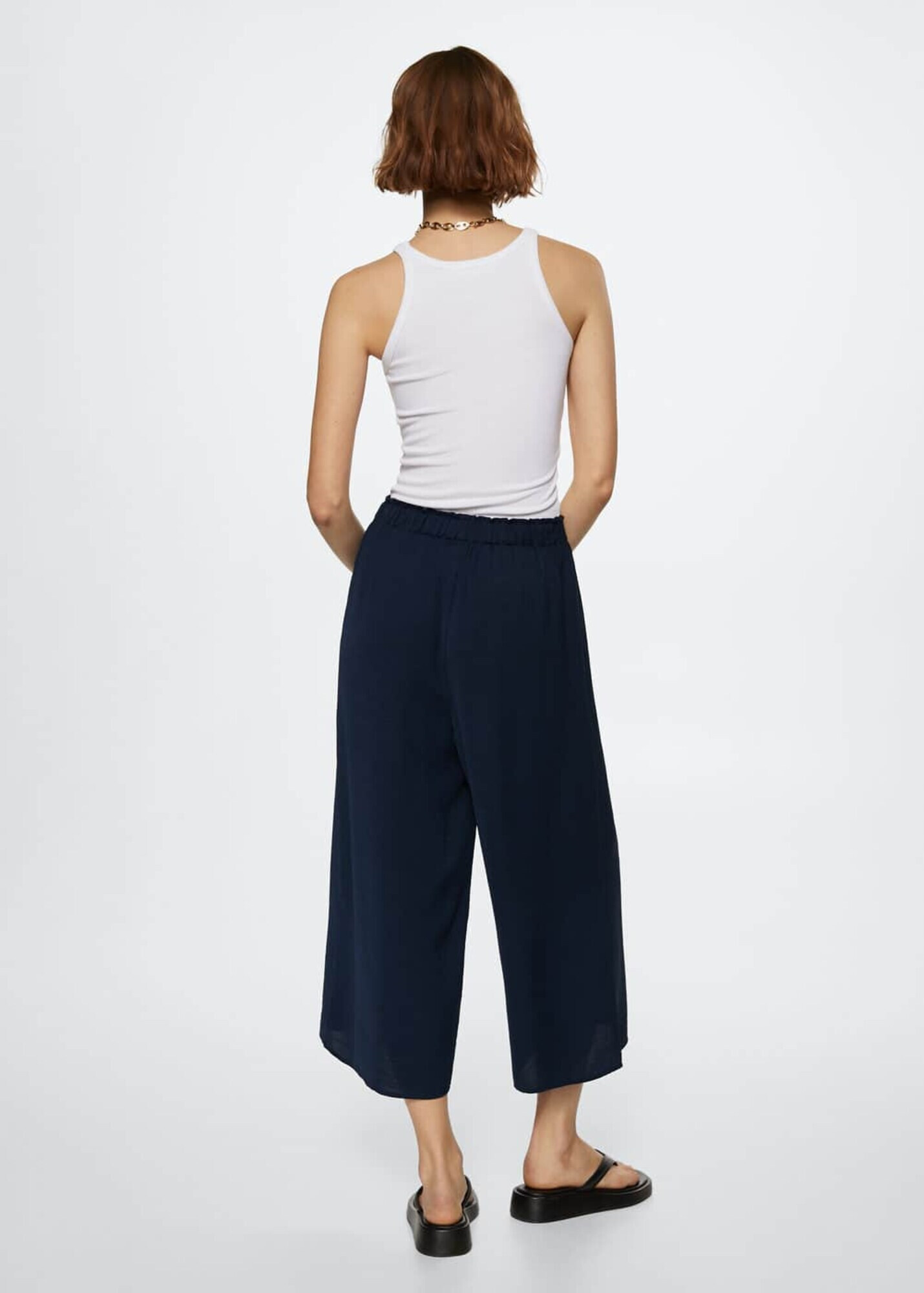 MANGO Pantaloni 'lota' bleumarin - Pled.ro