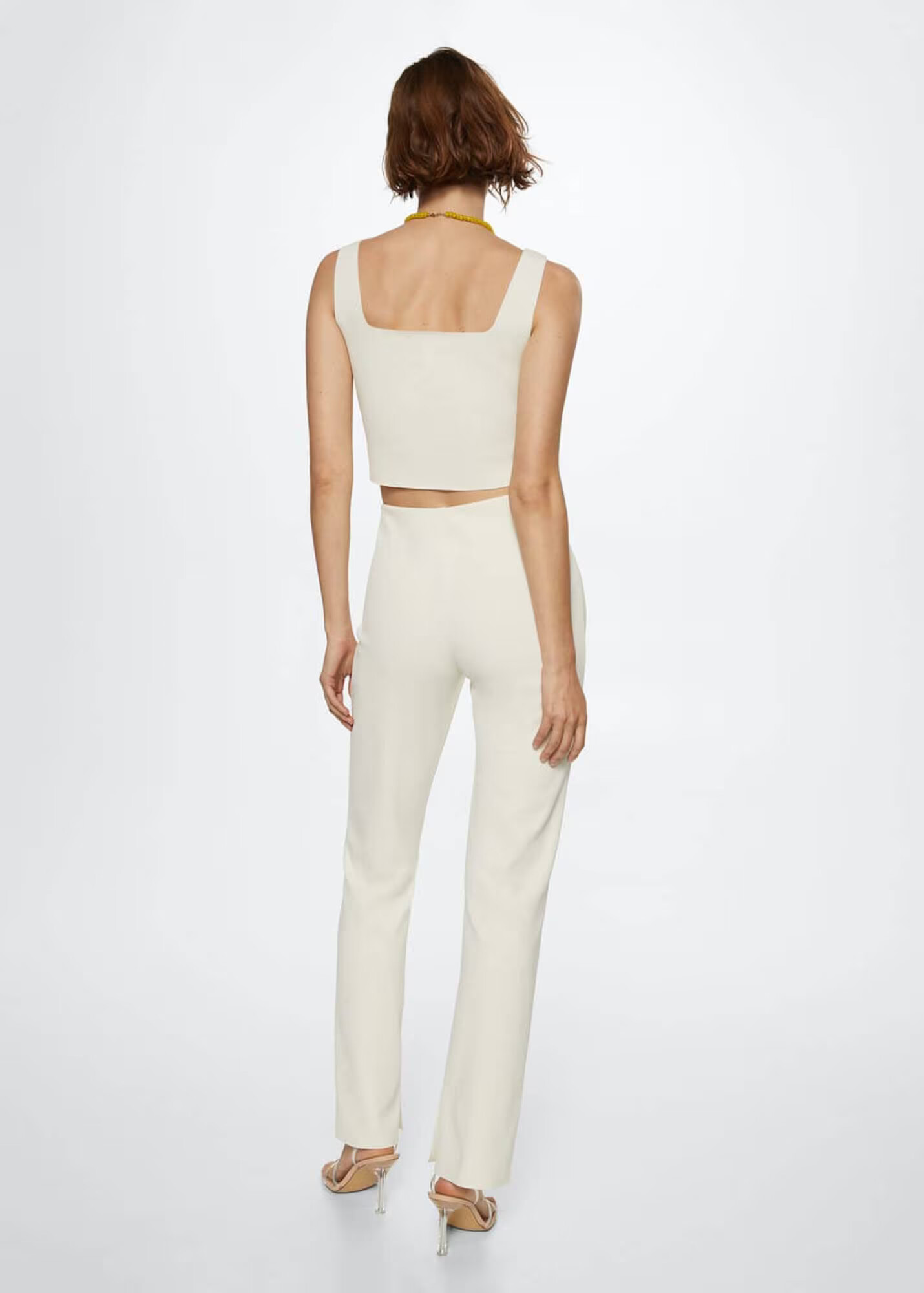 MANGO Pantaloni 'Maggie' crem - Pled.ro