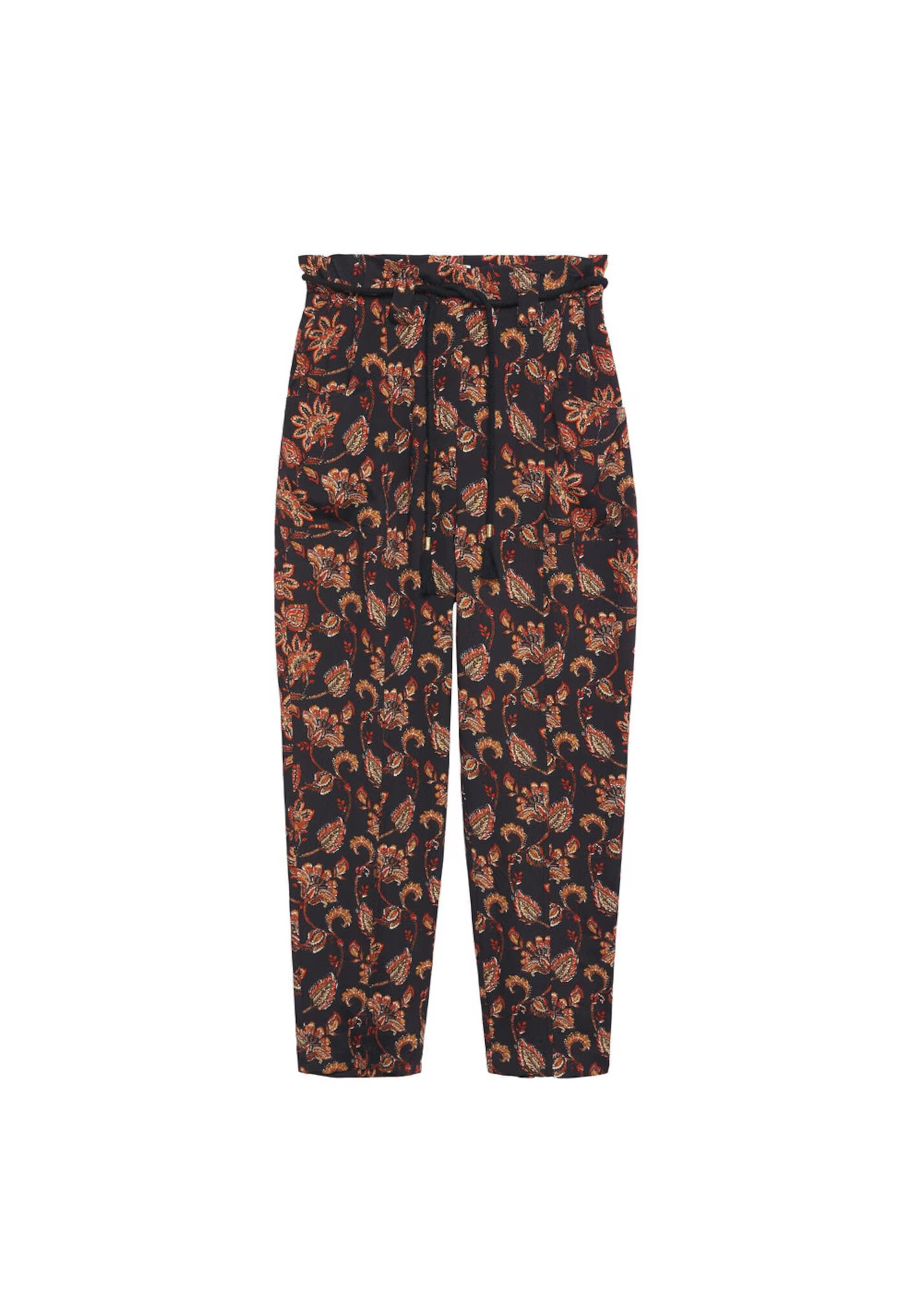 MANGO Pantaloni 'Maldi' maro / portocaliu / negru - Pled.ro