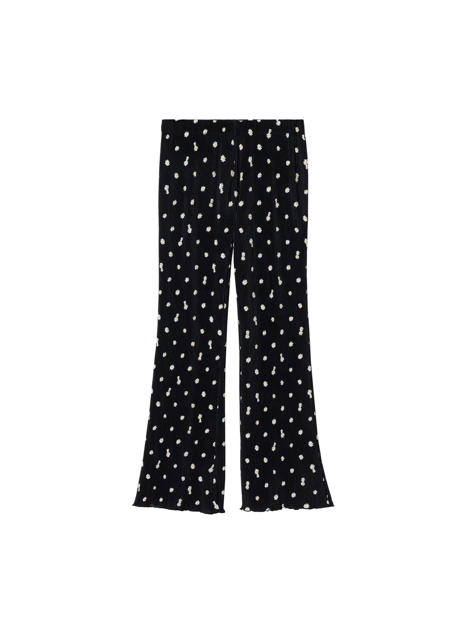 MANGO Pantaloni 'Monica' galben / negru / alb - Pled.ro