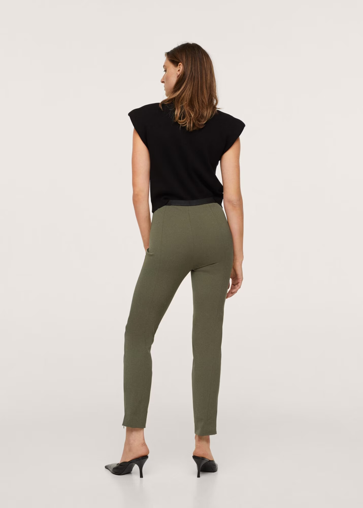 MANGO Pantaloni 'Paola' kaki - Pled.ro