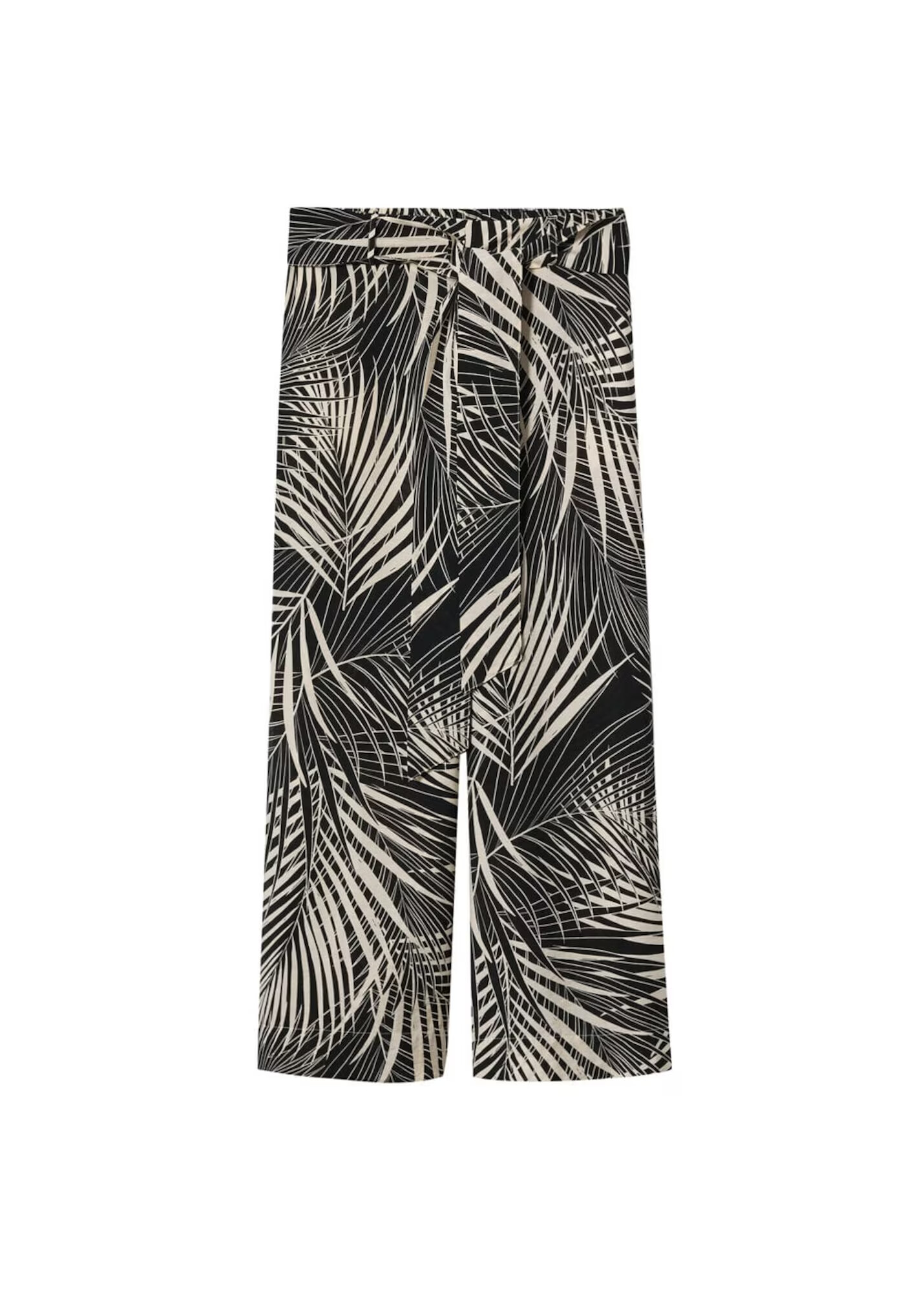 MANGO Pantaloni 'Plumas' negru / alb murdar - Pled.ro