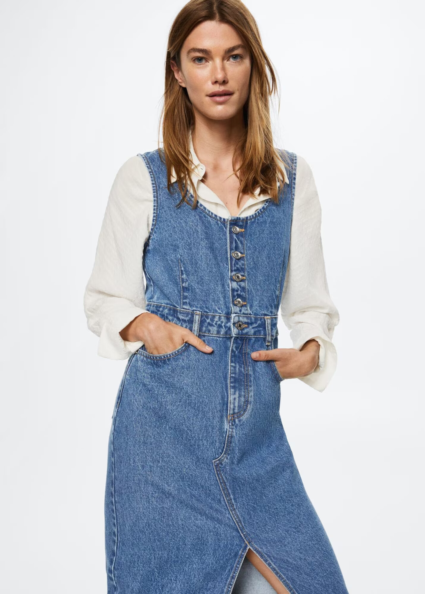 MANGO Rochie 'Camila' albastru denim - Pled.ro