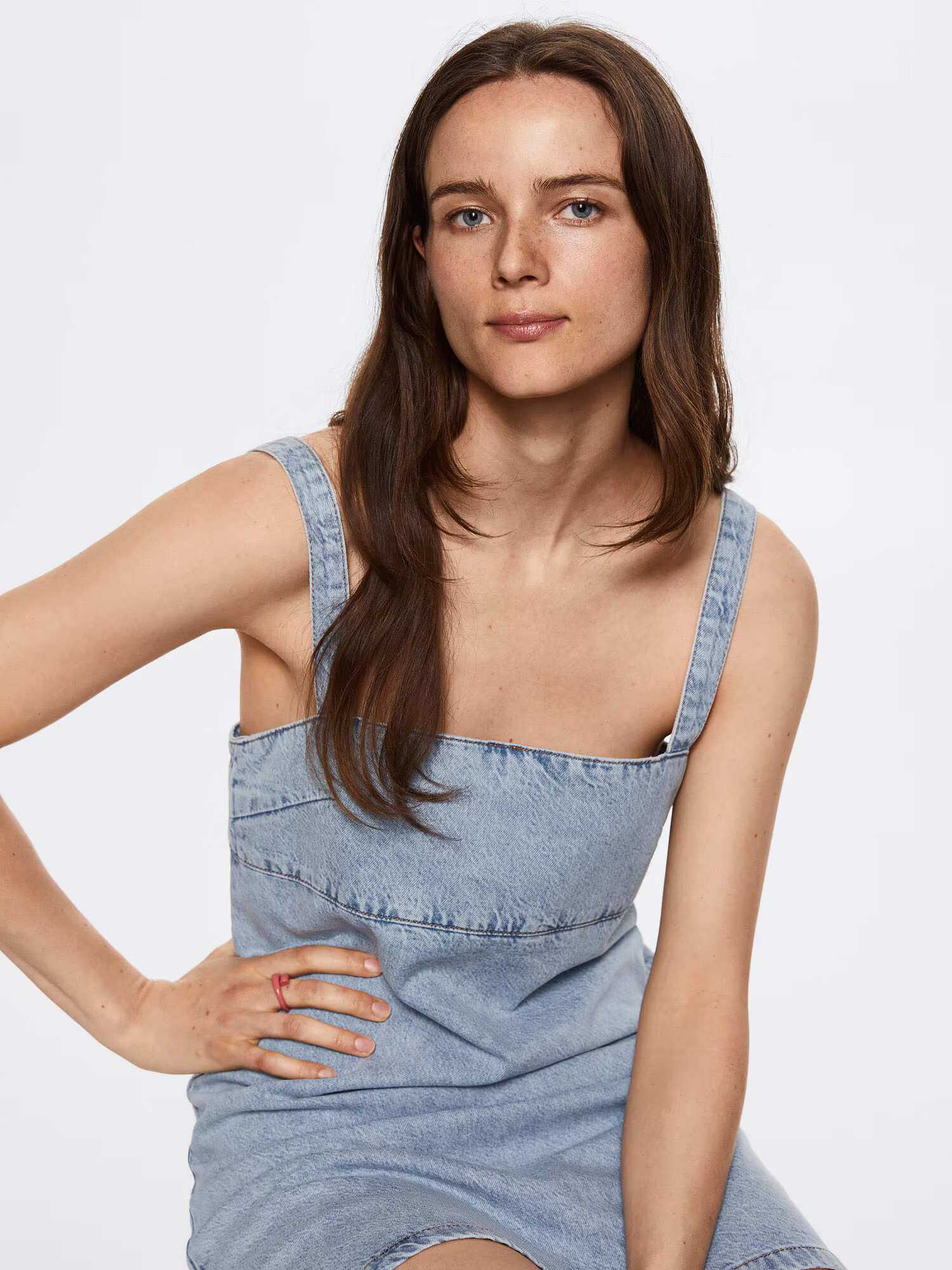 MANGO Rochie 'Kyomi' albastru denim - Pled.ro