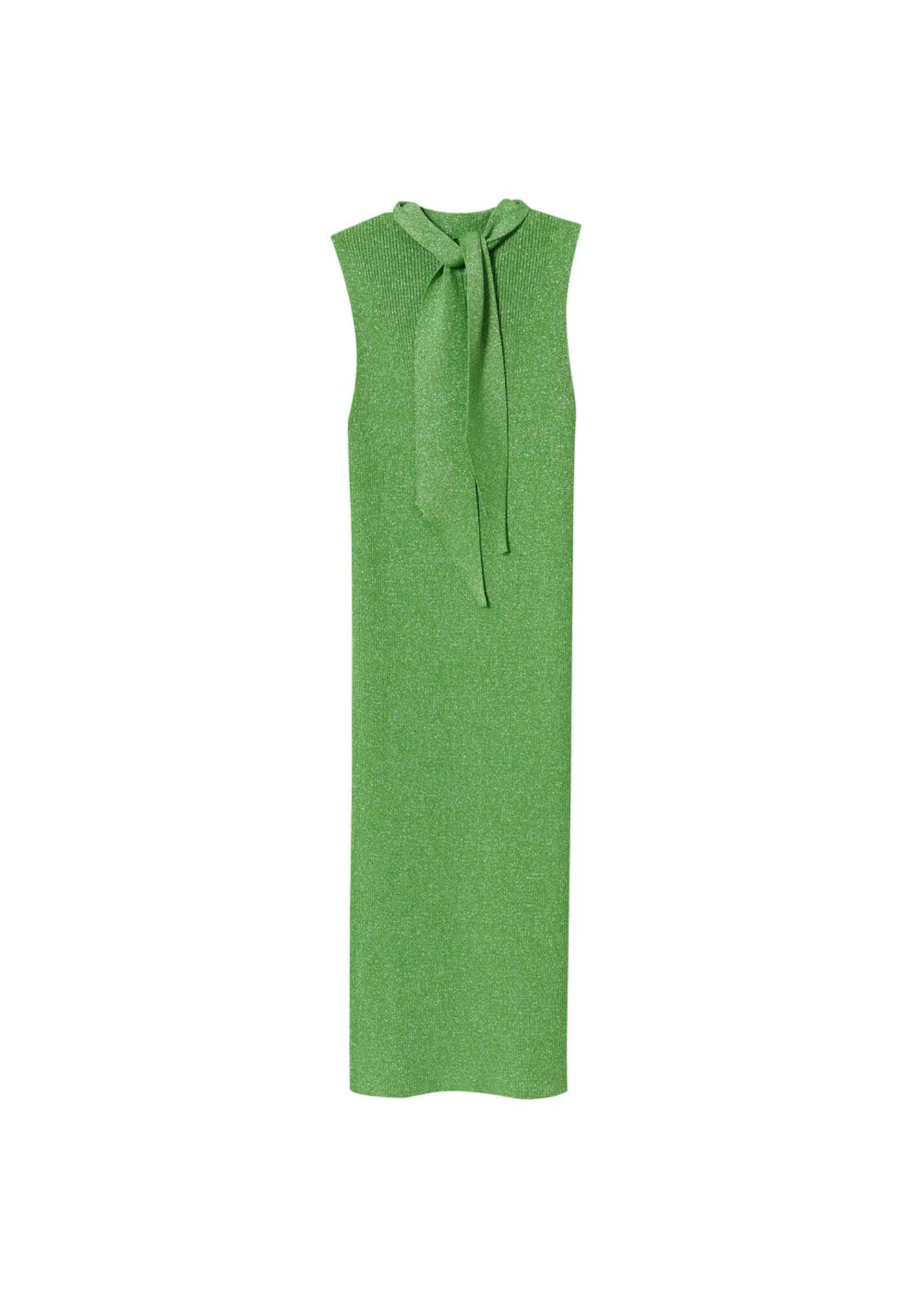 MANGO Rochie tricotat 'Corbat' verde - Pled.ro